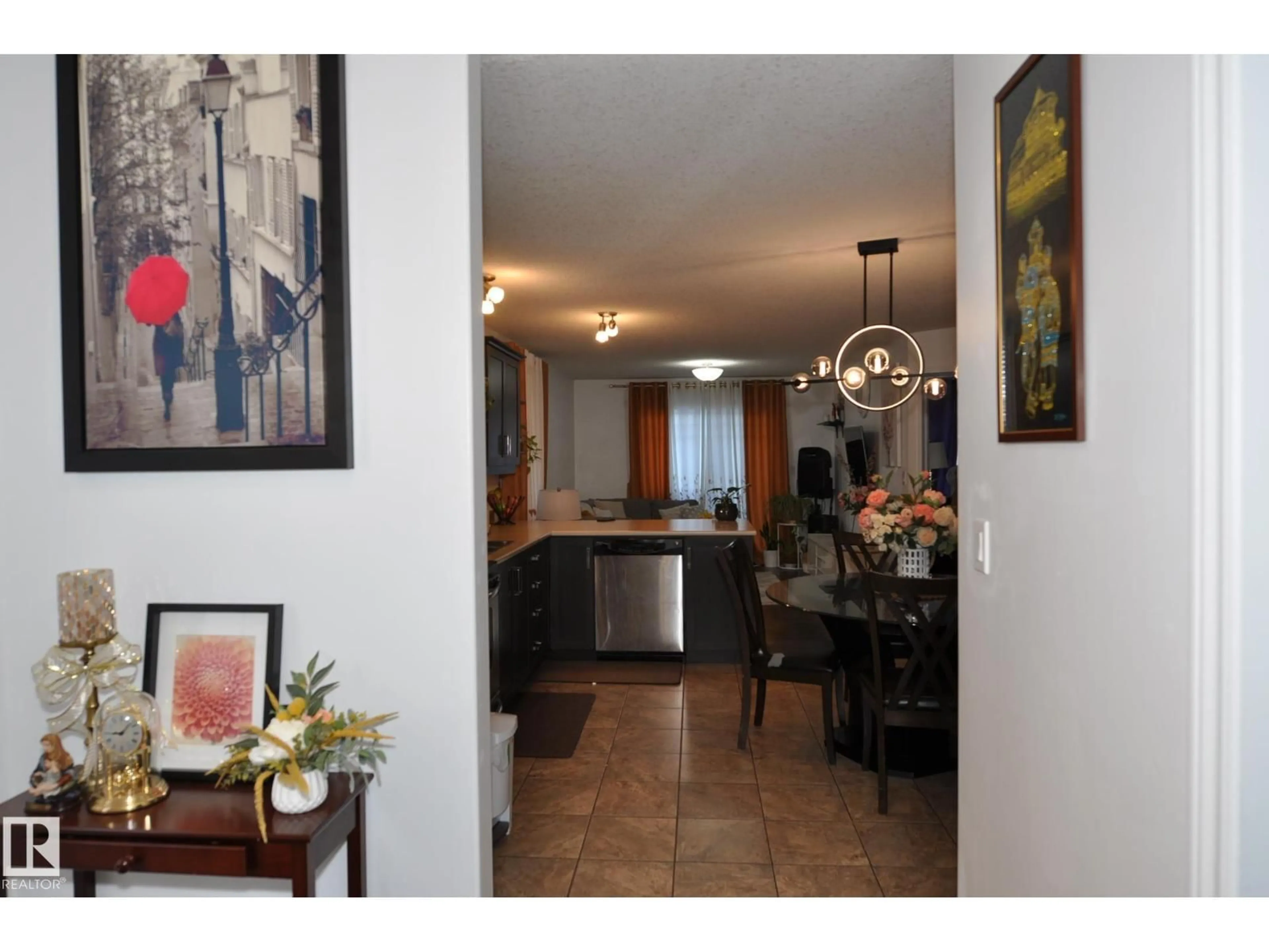 Dining room, ceramic/tile floor for #8 - 10103 101 AV, Morinville Alberta T8R1A6