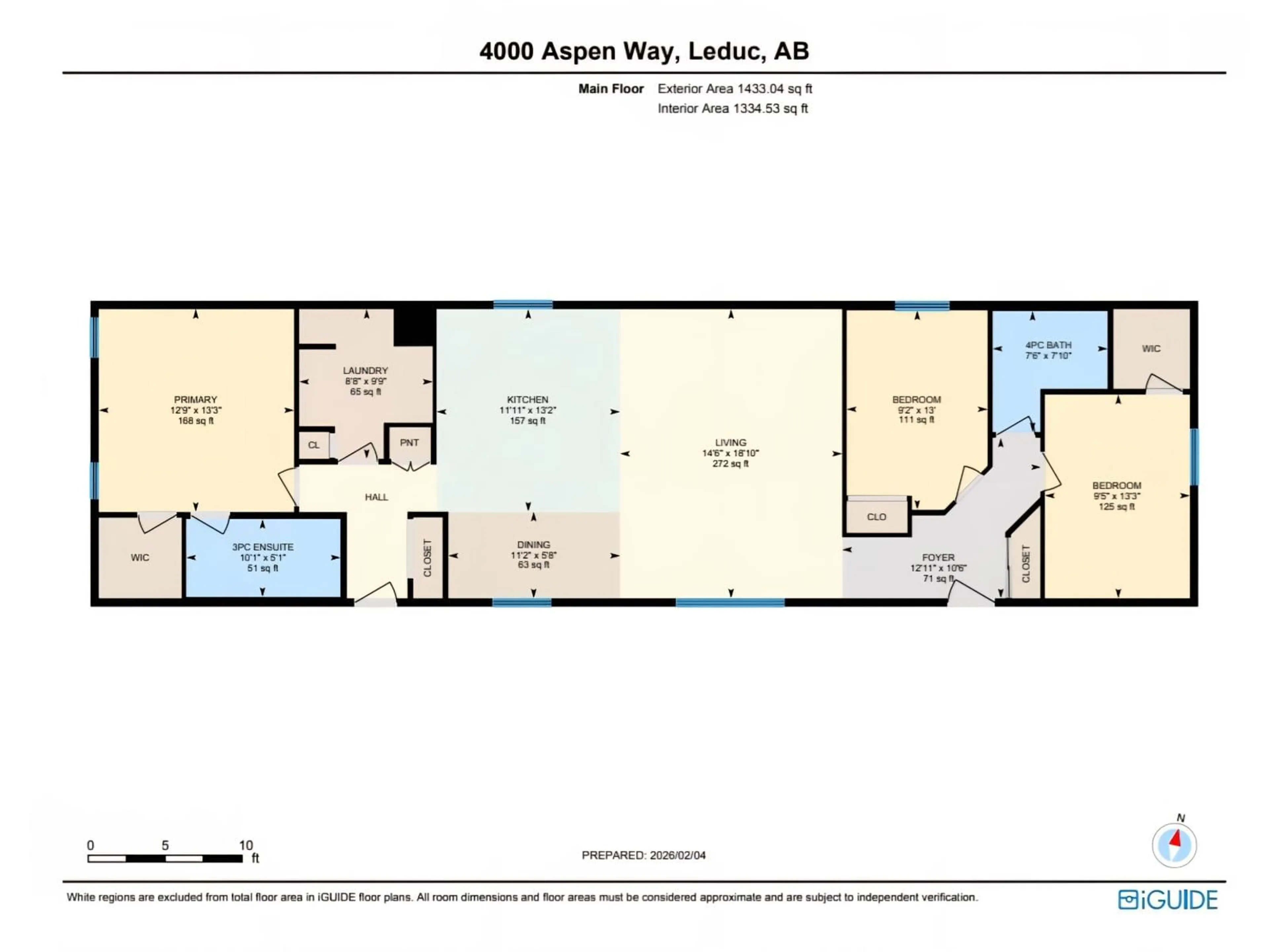 Floor plan for 4000 ASPEN WY, Leduc Alberta T9E8P9