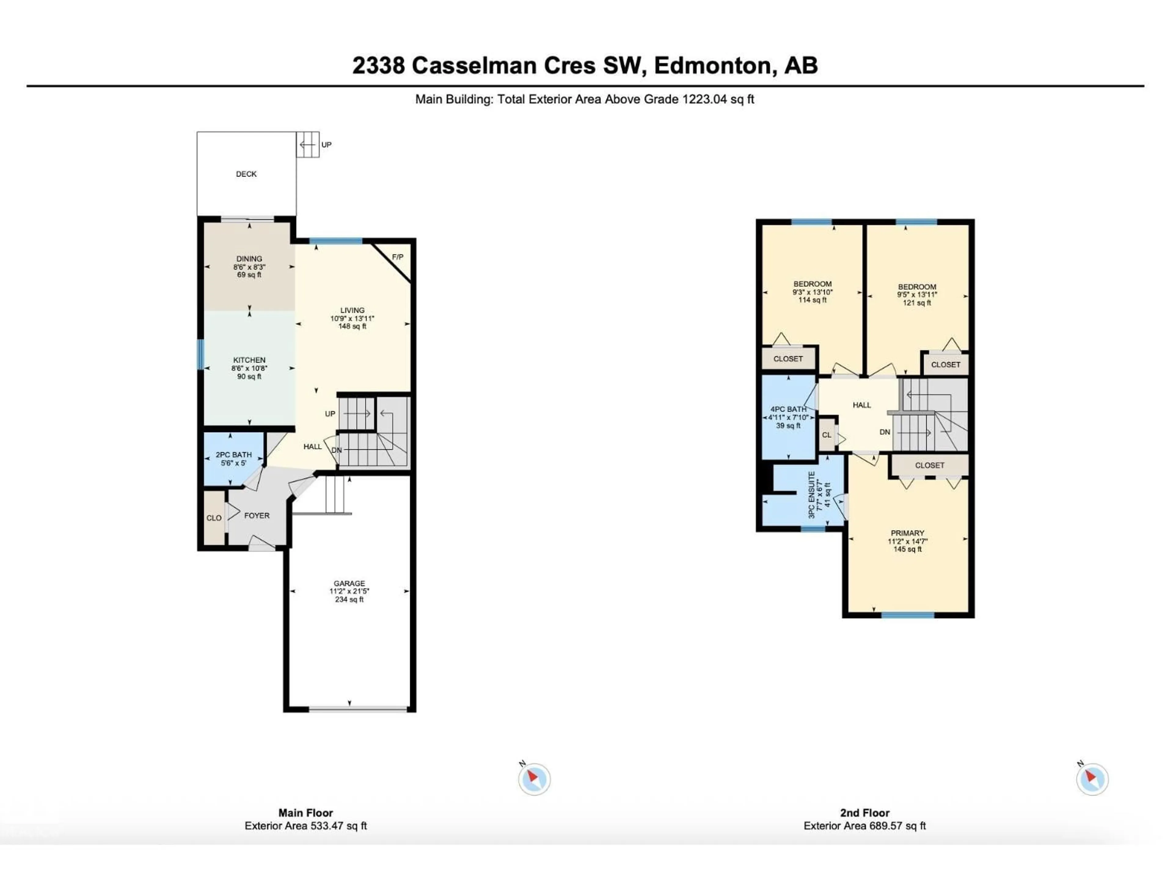 Floor plan for 2338 CASSELMAN CR, Edmonton Alberta T6W0W1