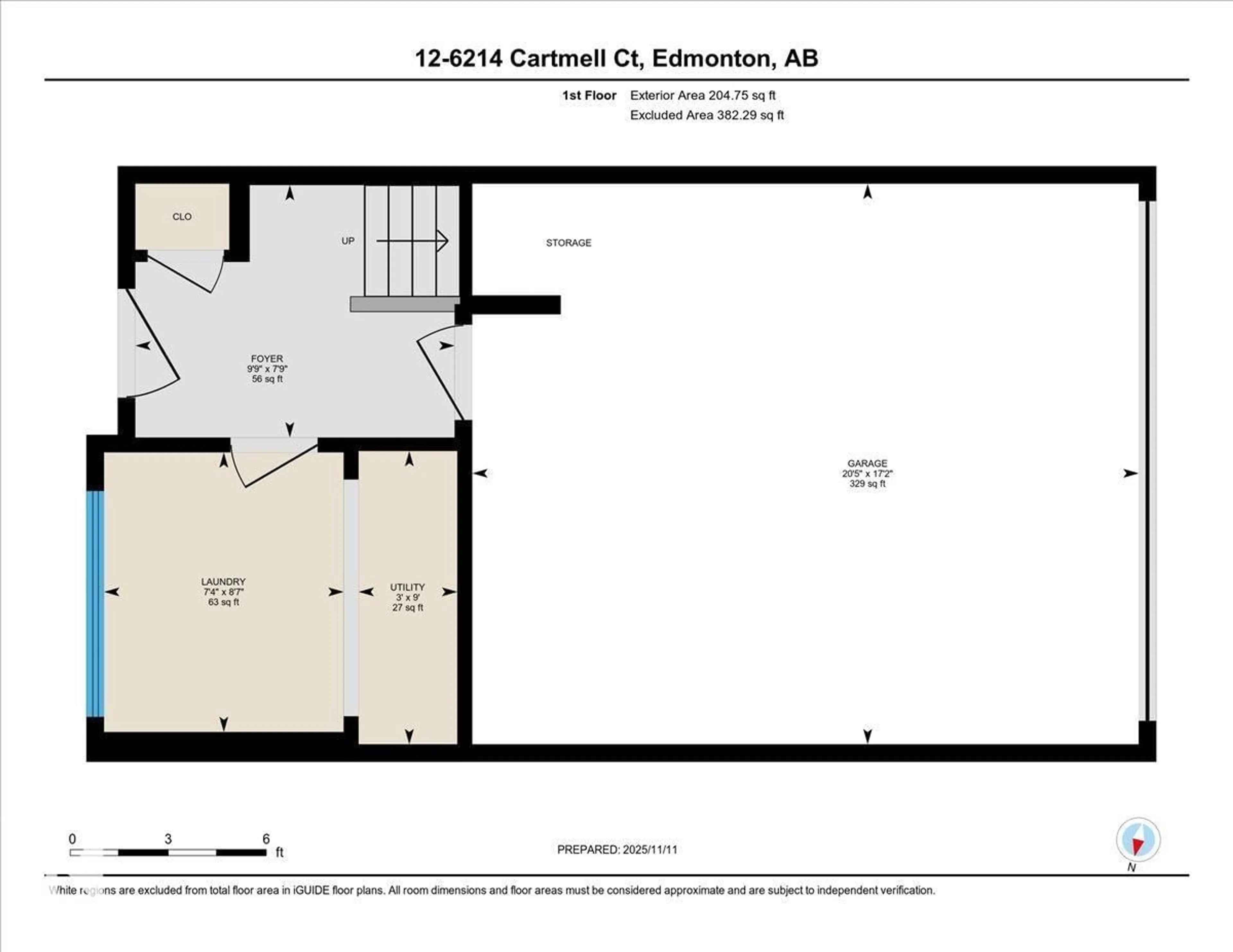 Floor plan for #12 - 6214 CARTMELL CO, Edmonton Alberta T6W5A7