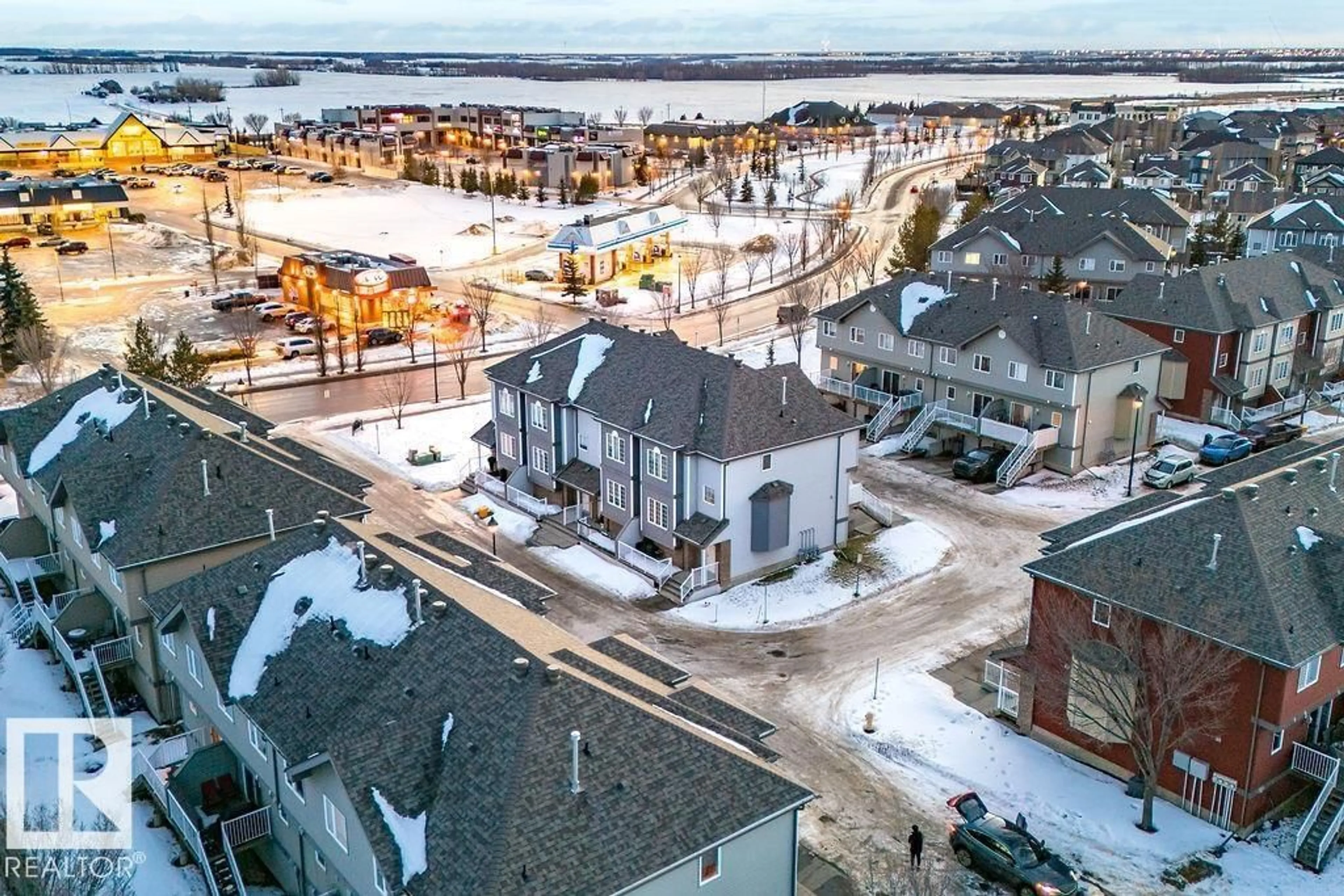 A pic from outside/outdoor area/front of a property/back of a property/a pic from drone, city buildings view from balcony for #54 - 5102 30 AV, Beaumont Alberta T4X0A9