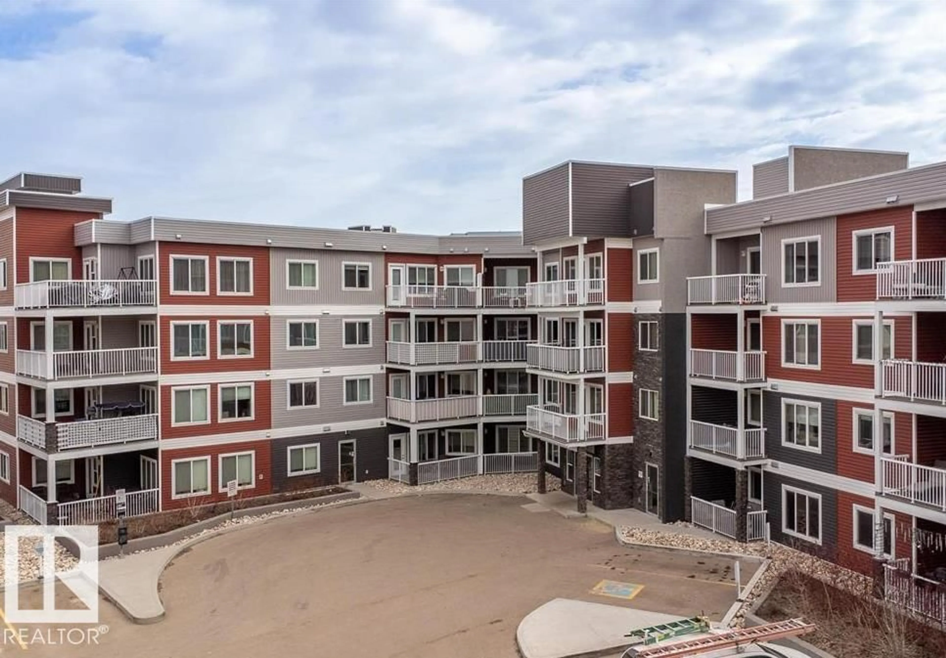 A pic from outside/outdoor area/front of a property/back of a property/a pic from drone, unknown for #442 - 1818 RUTHERFORD RD, Edmonton Alberta T6W2K6