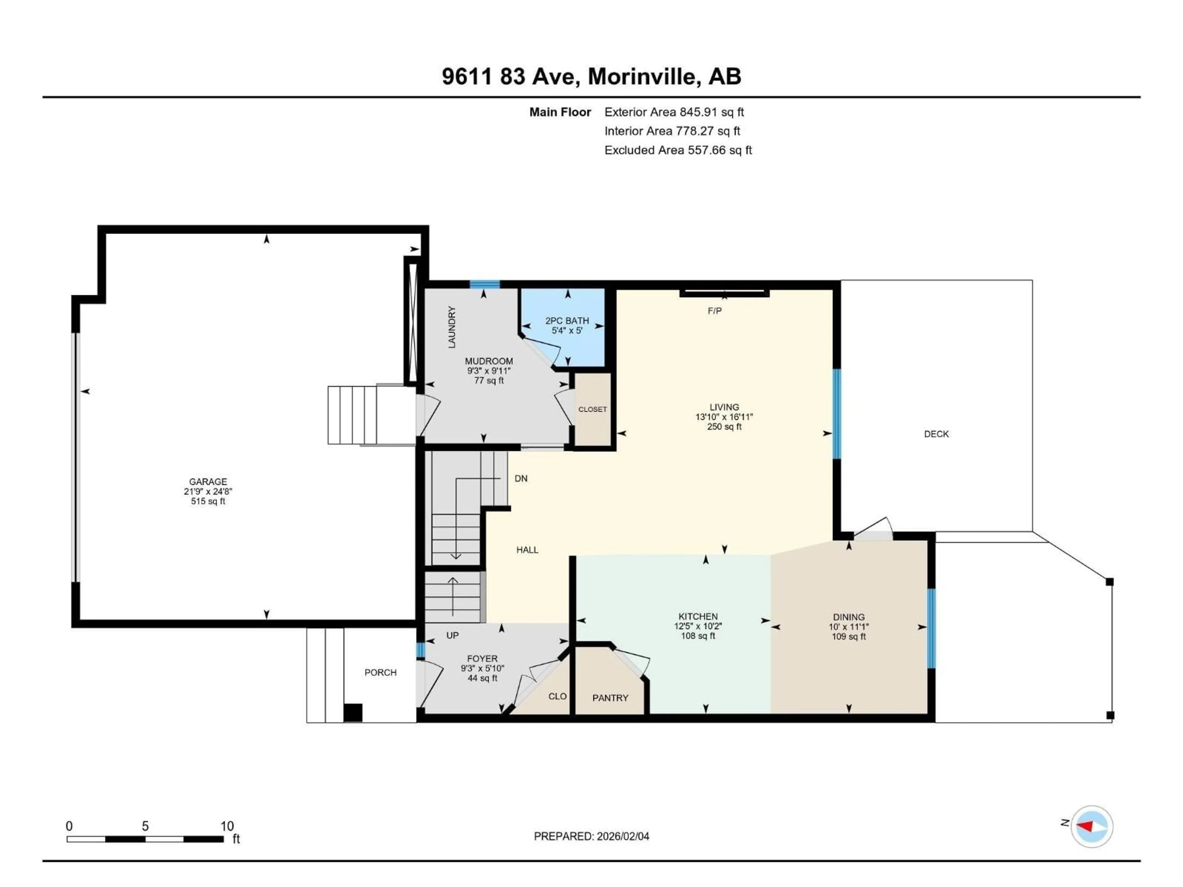 Floor plan for 9611 83 AV, Morinville Alberta T8R0A6
