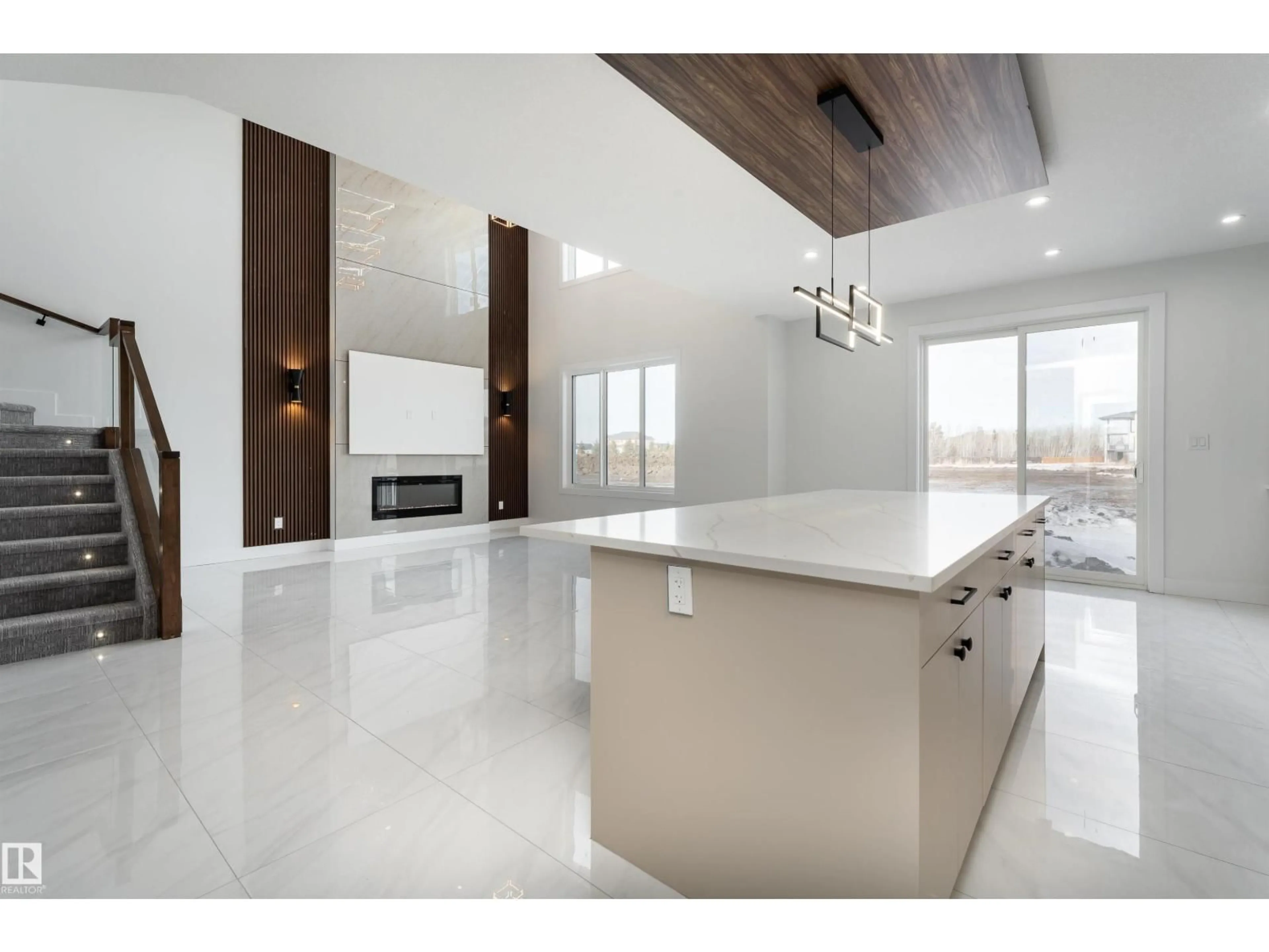 Open concept kitchen, ceramic/tile floor for NE - 2414 63 AV, Rural Leduc County Alberta T4X3A6