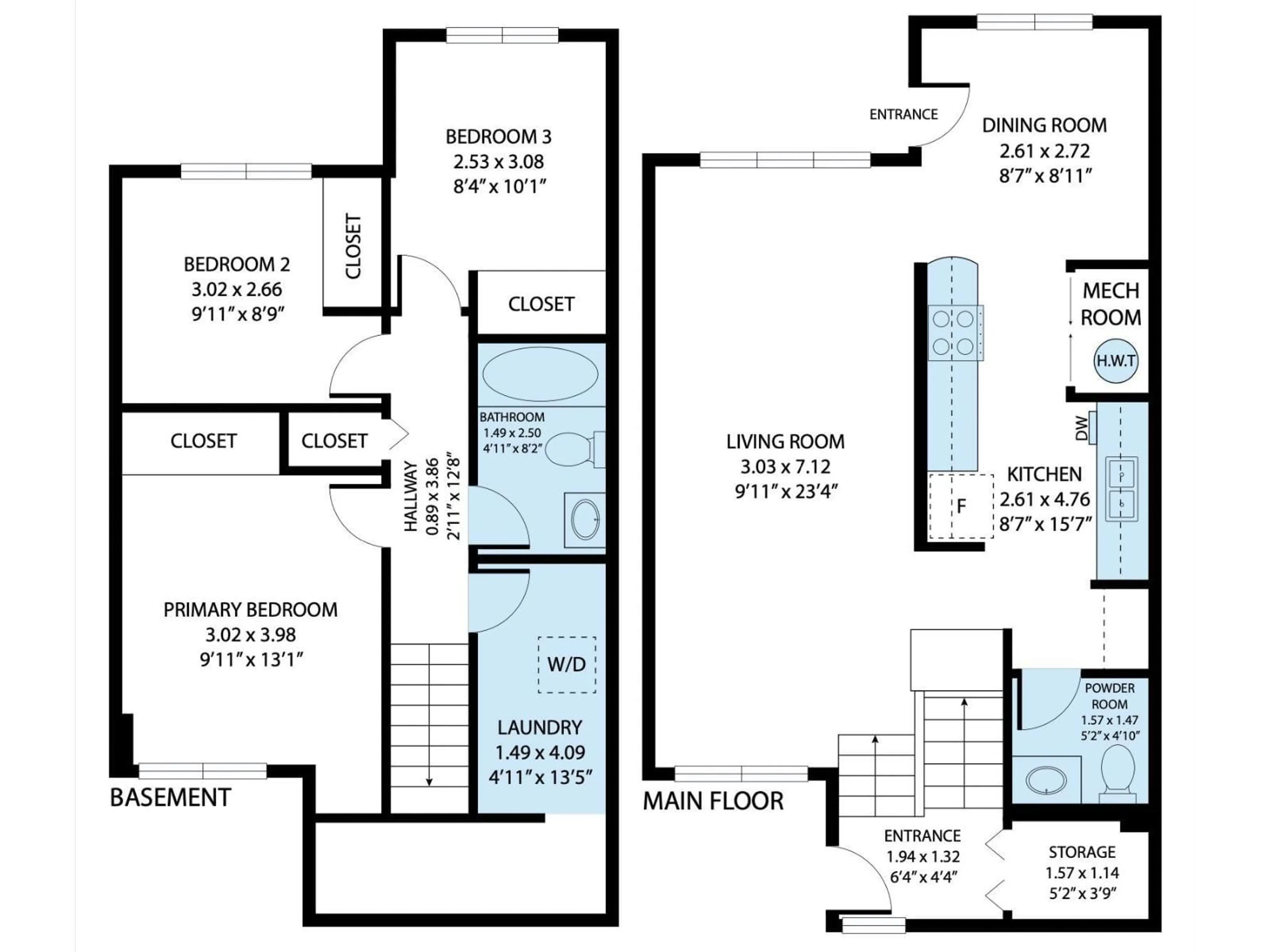 Floor plan for 3419 48 ST, Edmonton Alberta T6L3R2