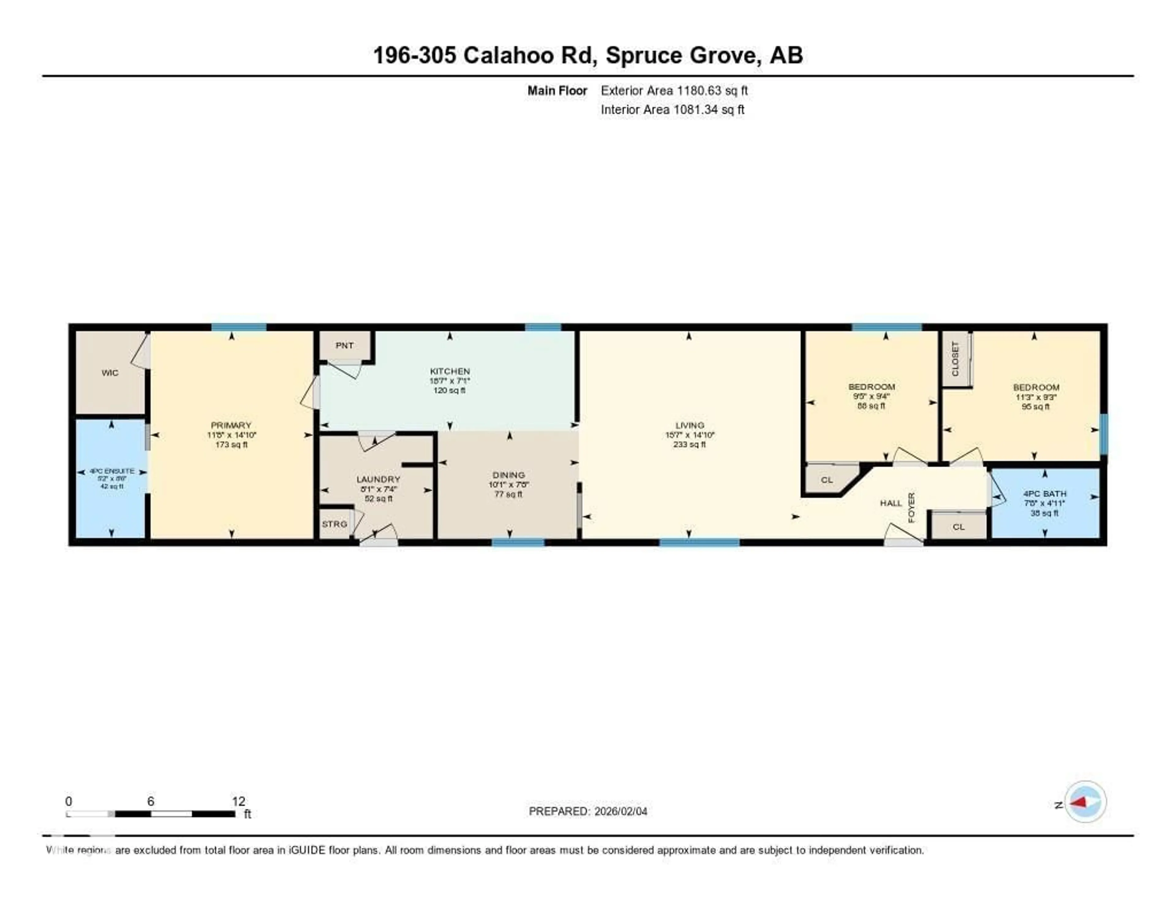 Floor plan for 305 - 196 CALAHOO ROAD, Spruce Grove Alberta T7X3L1