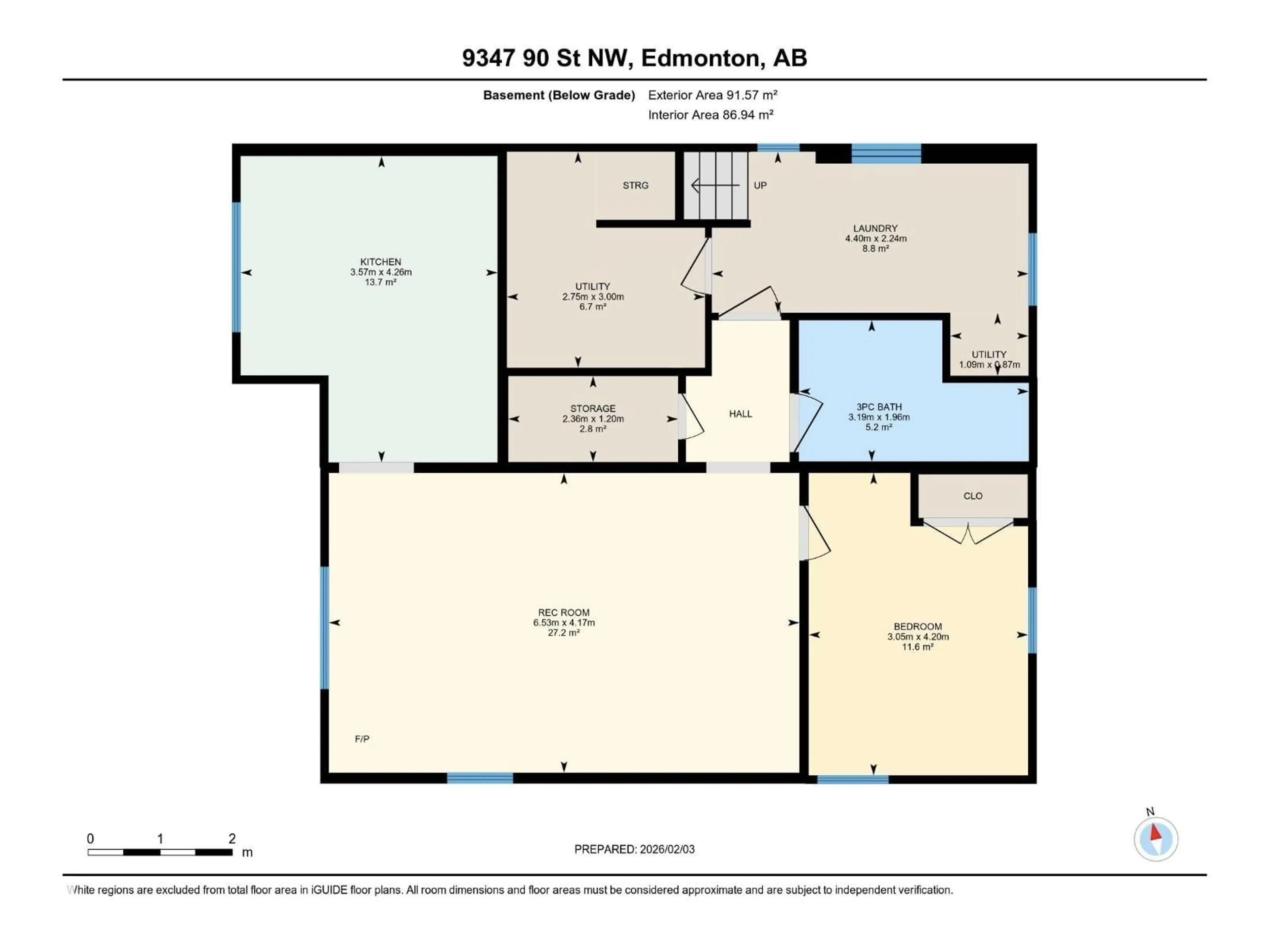 Floor plan for NW - 9347 90 ST, Edmonton Alberta T6C3M3