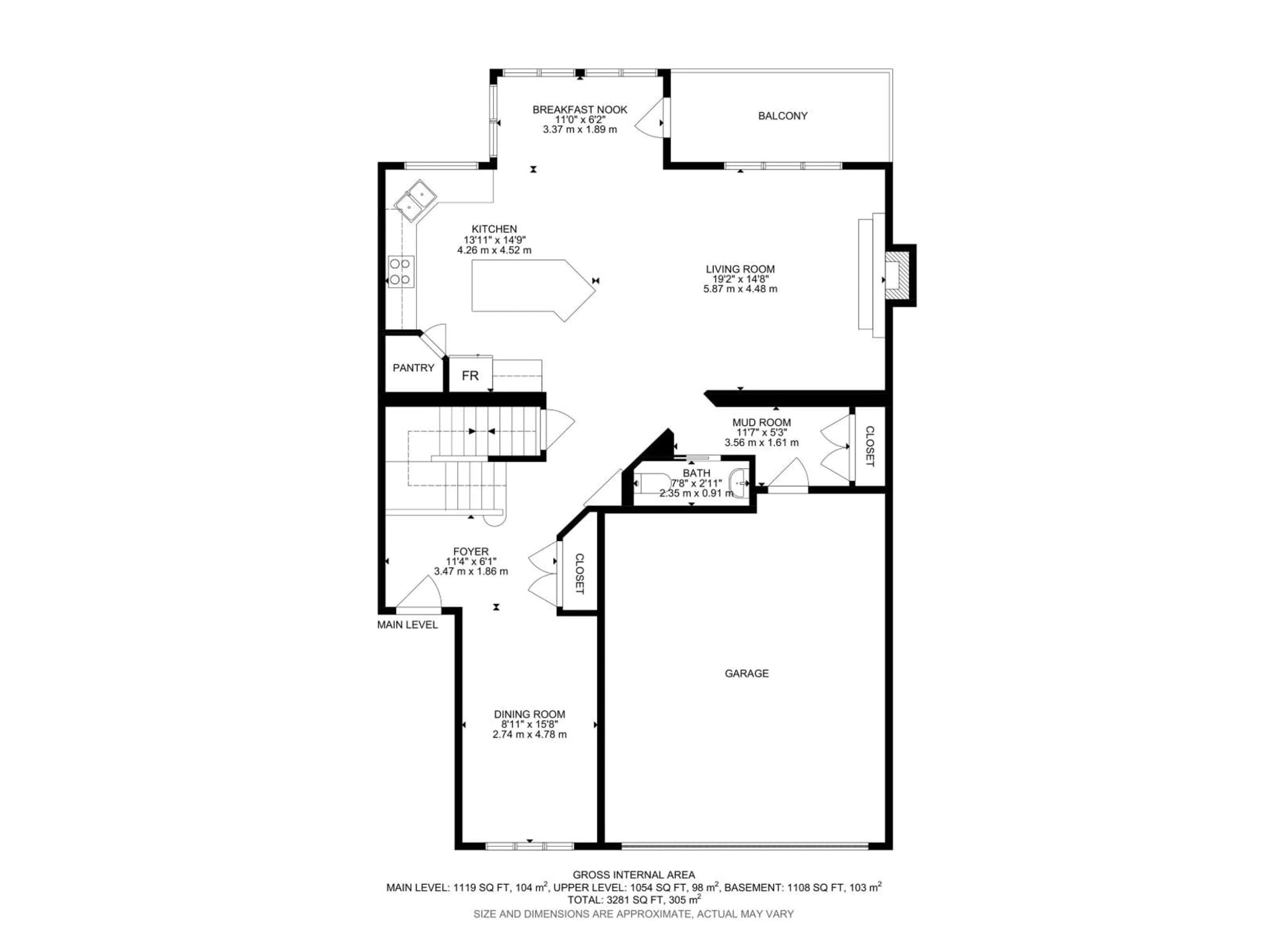 Floor plan for 766 HARDY PT, Edmonton Alberta T6M0G1