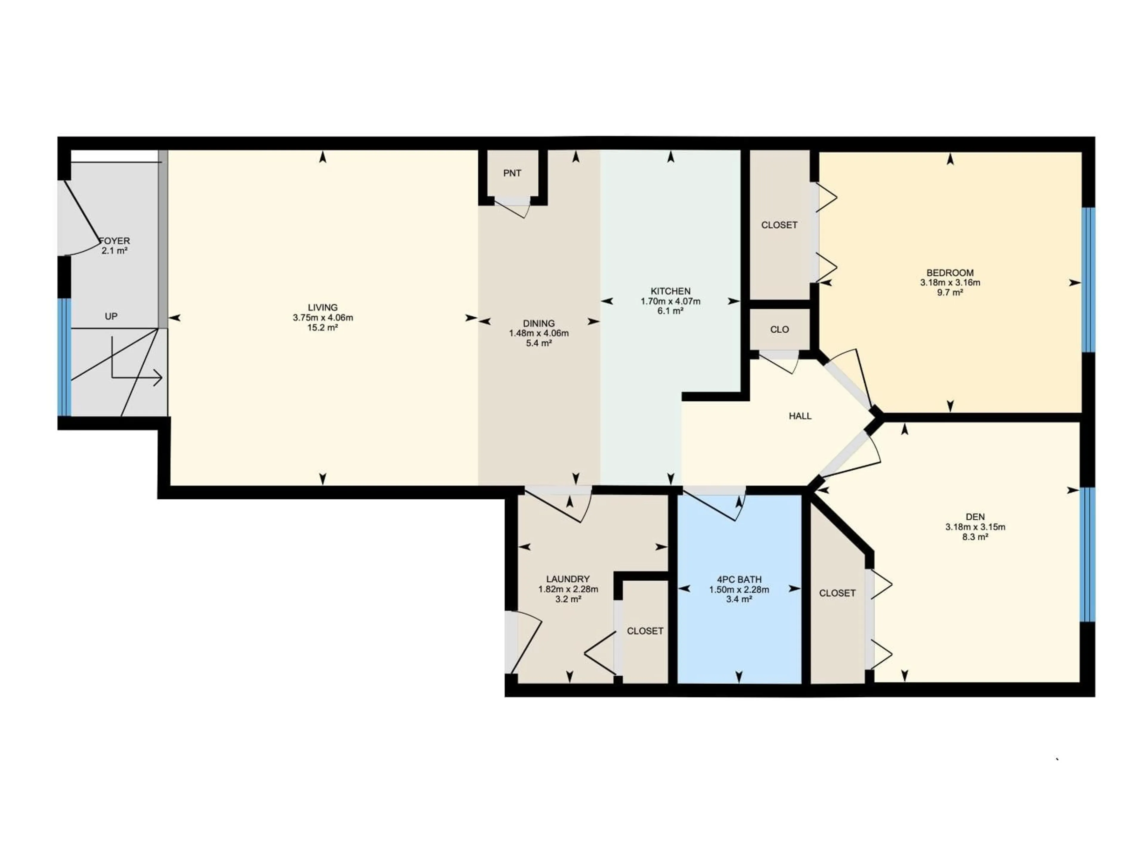Floor plan for 8 - 7385 EDGEMONT WY, Edmonton Alberta T6M0R9