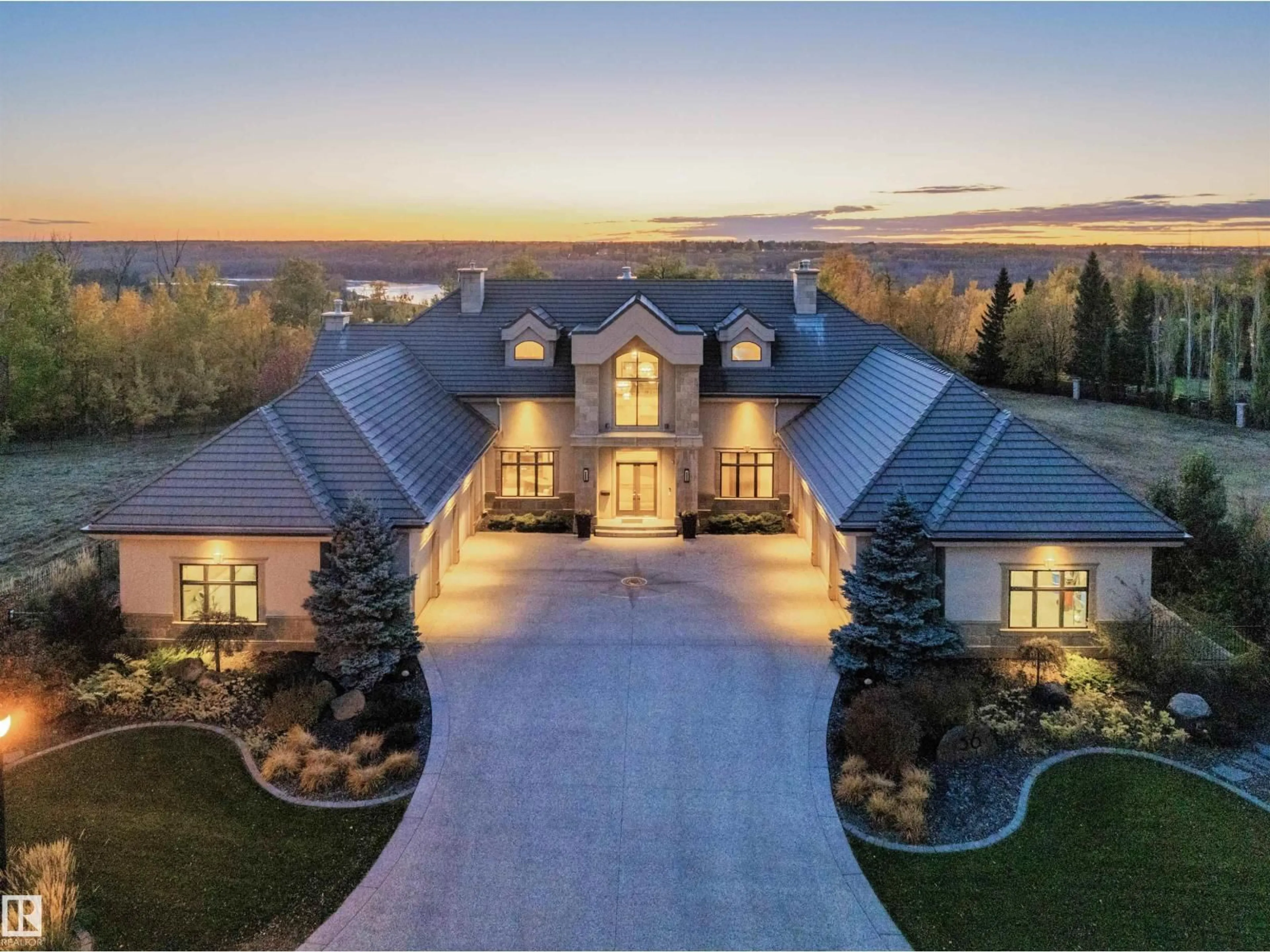 A pic from outside/outdoor area/front of a property/back of a property/a pic from drone, unknown for 56 WINDERMERE DR, Edmonton Alberta T6X0S1