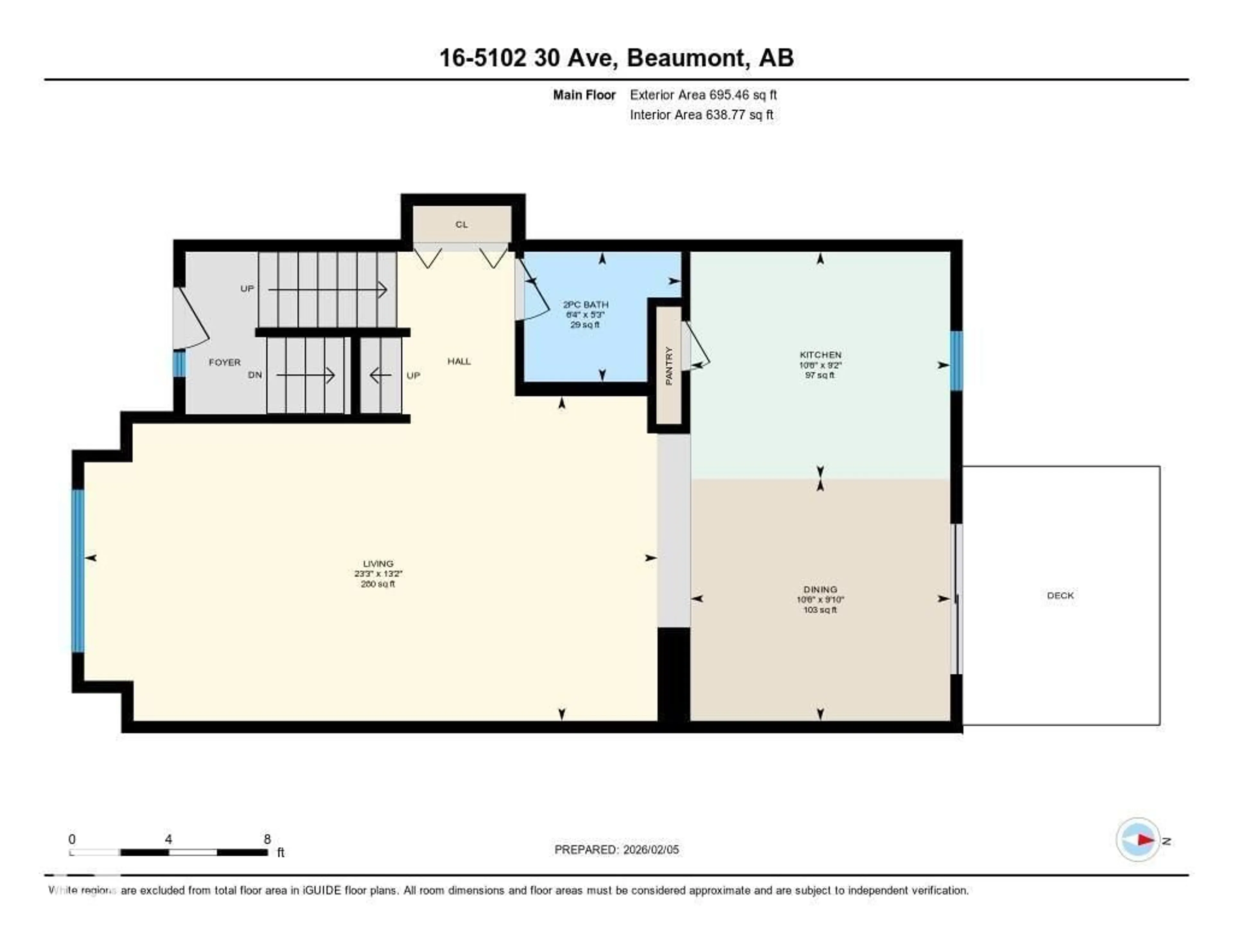 Floor plan for 16 5102 30 AV, Beaumont Alberta T4X0A9