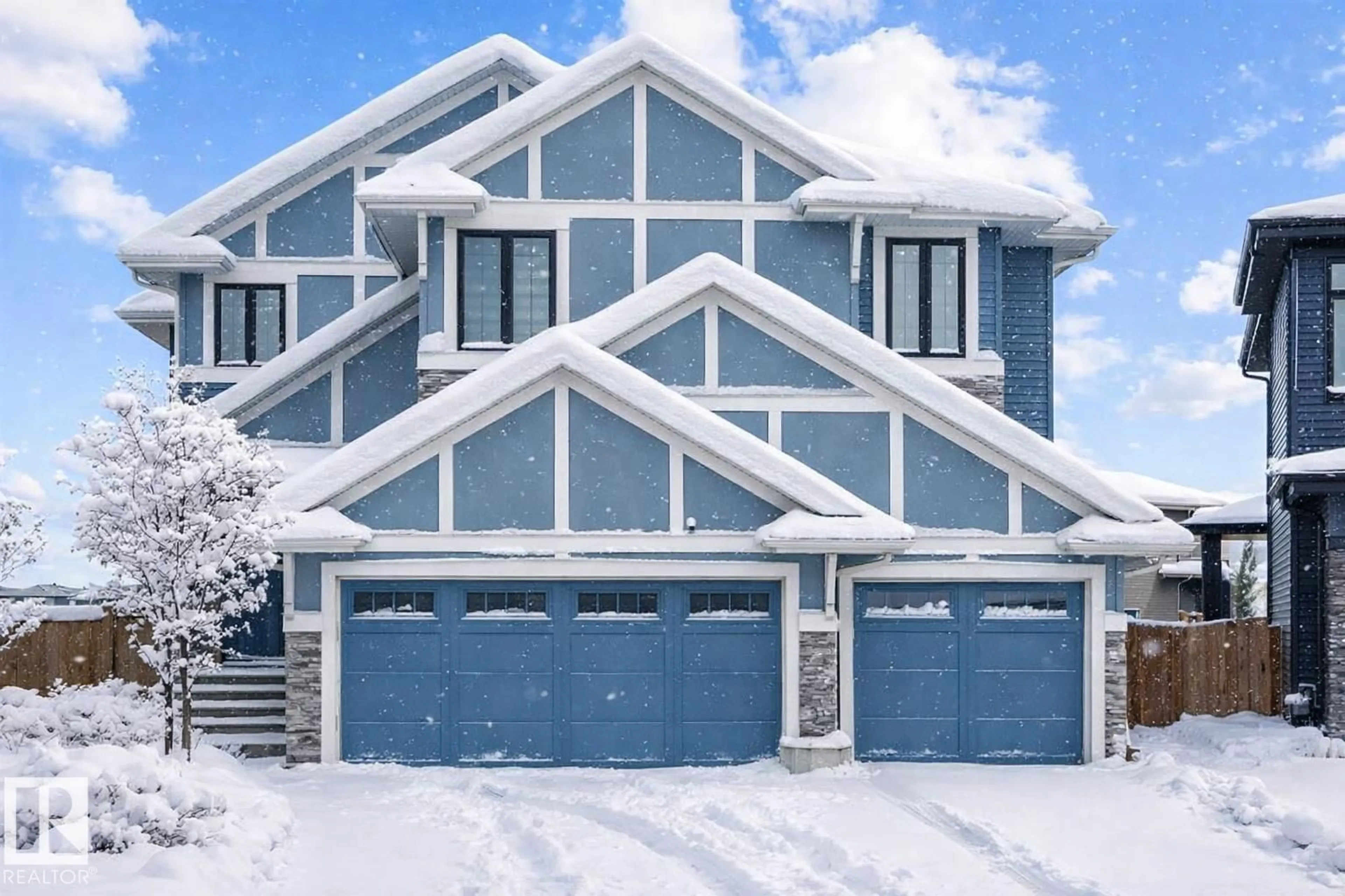 Home with vinyl exterior material, street for SW - 6813 KNOX LO, Edmonton Alberta T6W4R3