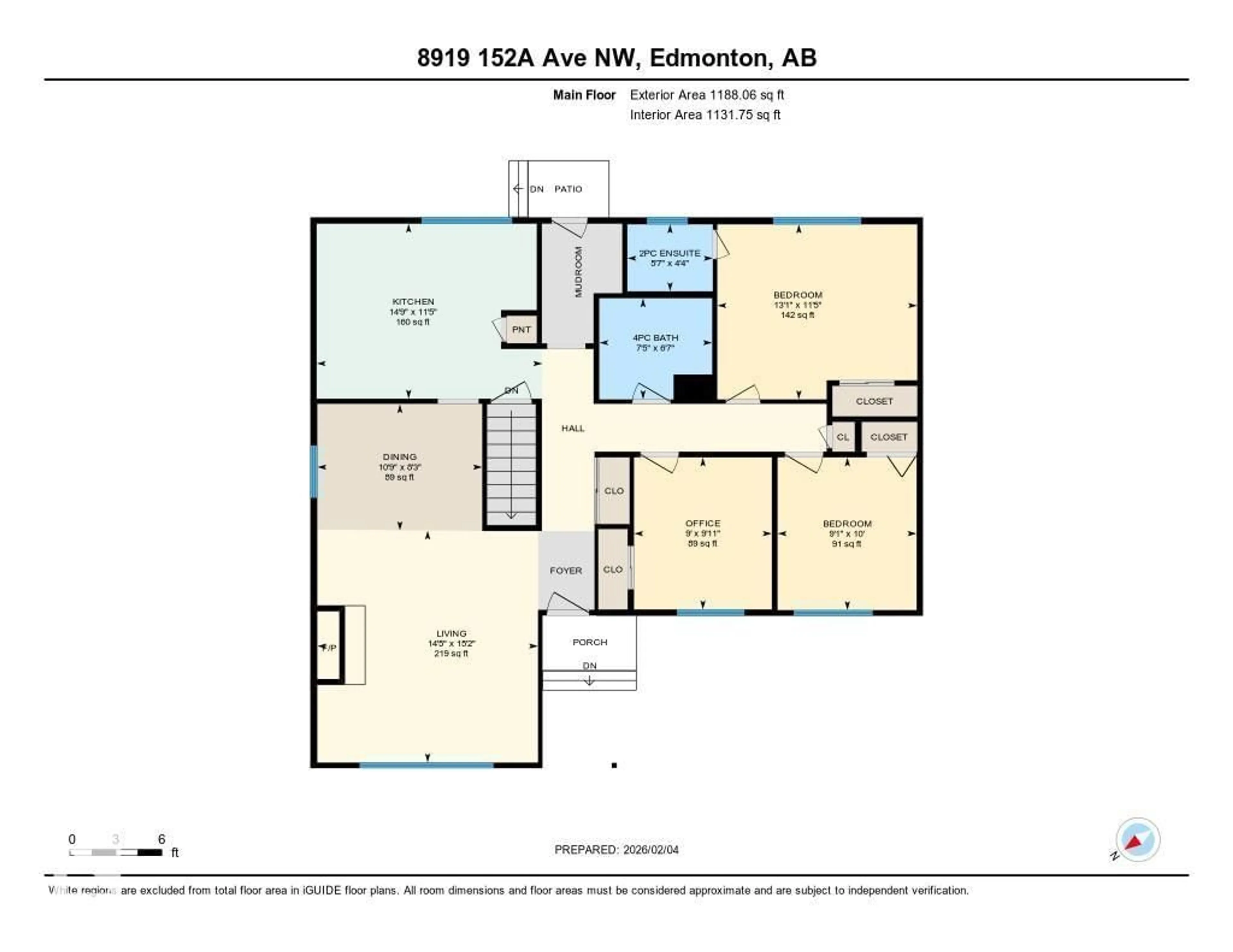 Floor plan for 8919 152A AV, Edmonton Alberta T5E2S6