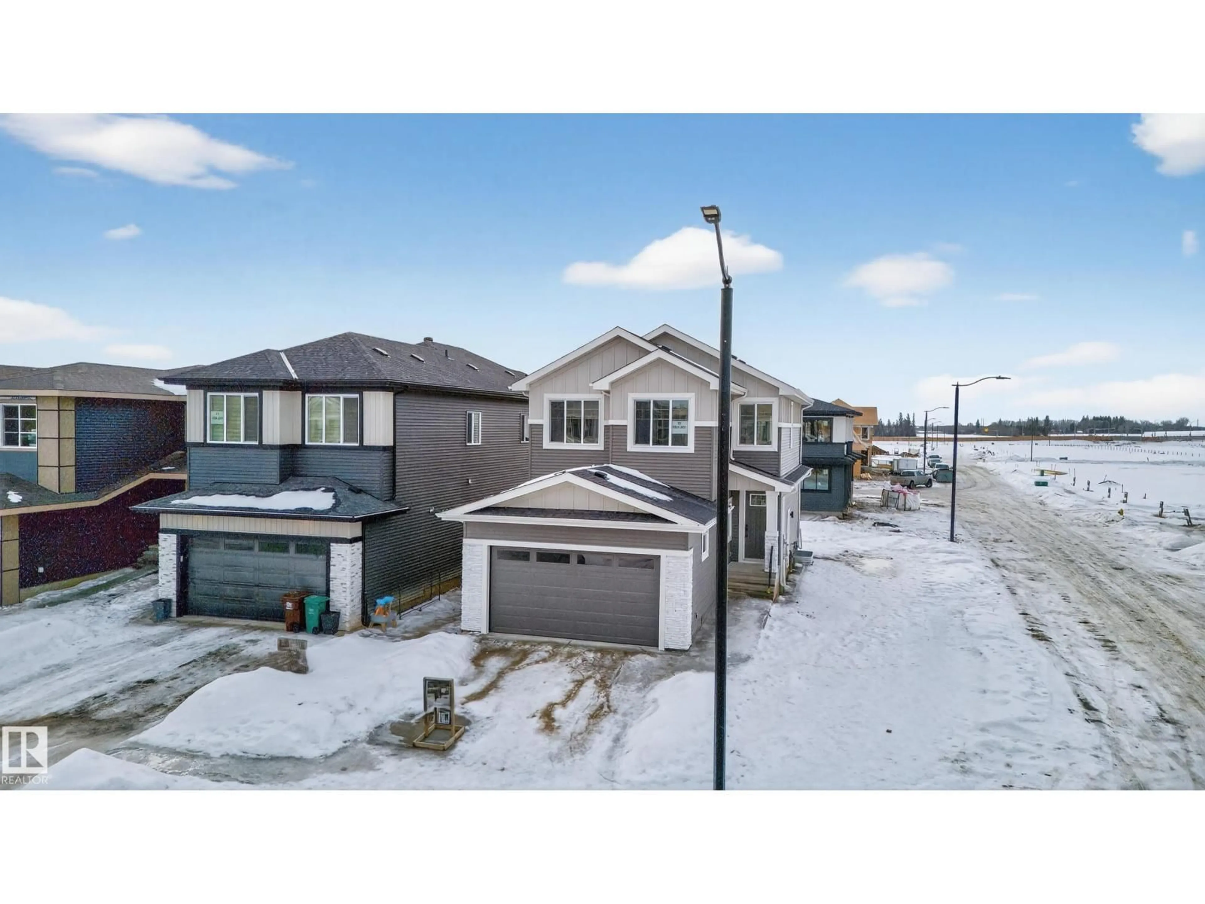 A pic from outside/outdoor area/front of a property/back of a property/a pic from drone, street for 26 ROSA CR, St. Albert Alberta T8N8B7