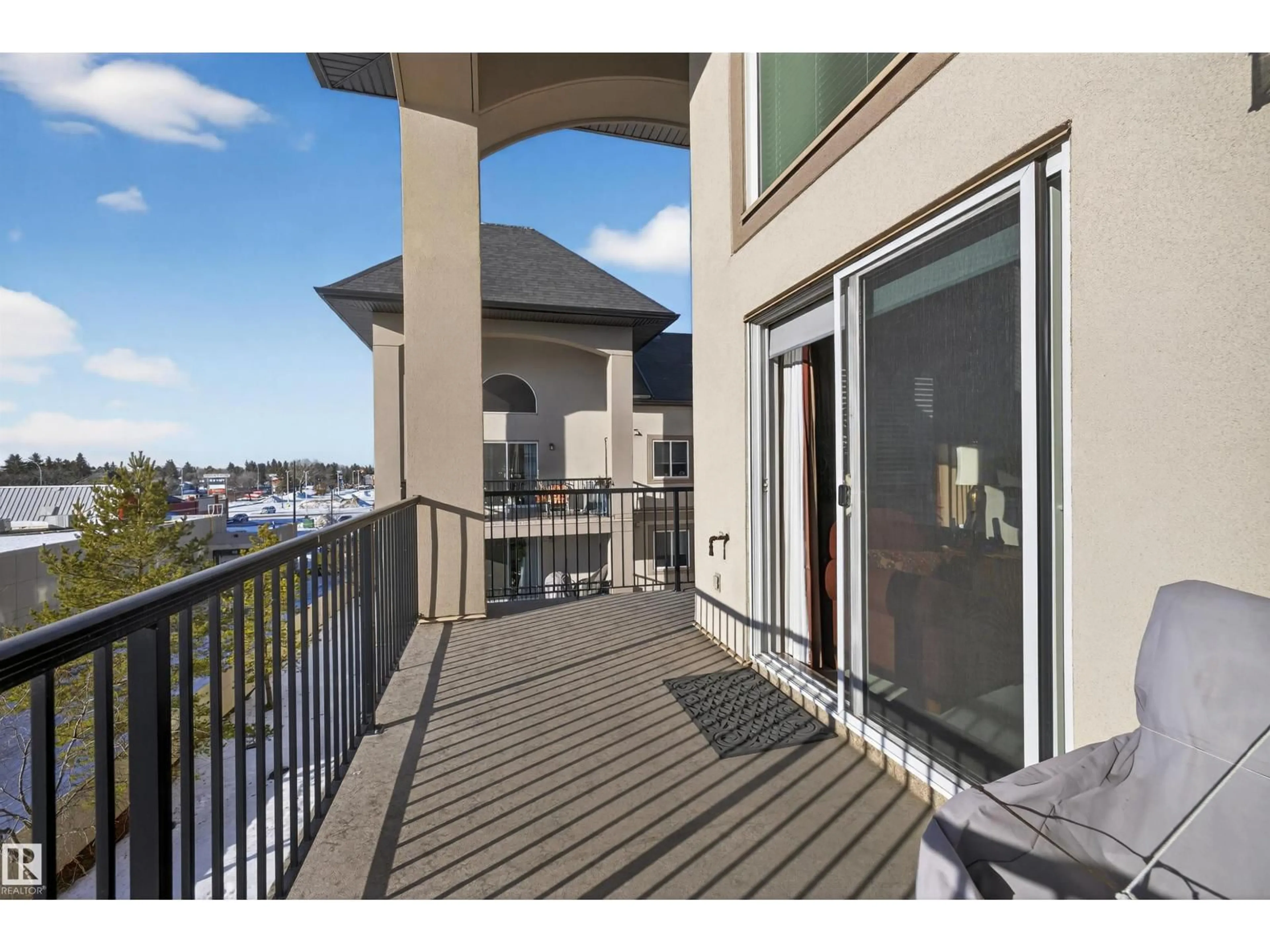 Balcony in the apartment, water/lake/river/ocean view for 427 13005 140 AV NW, Edmonton Alberta T6V1X1