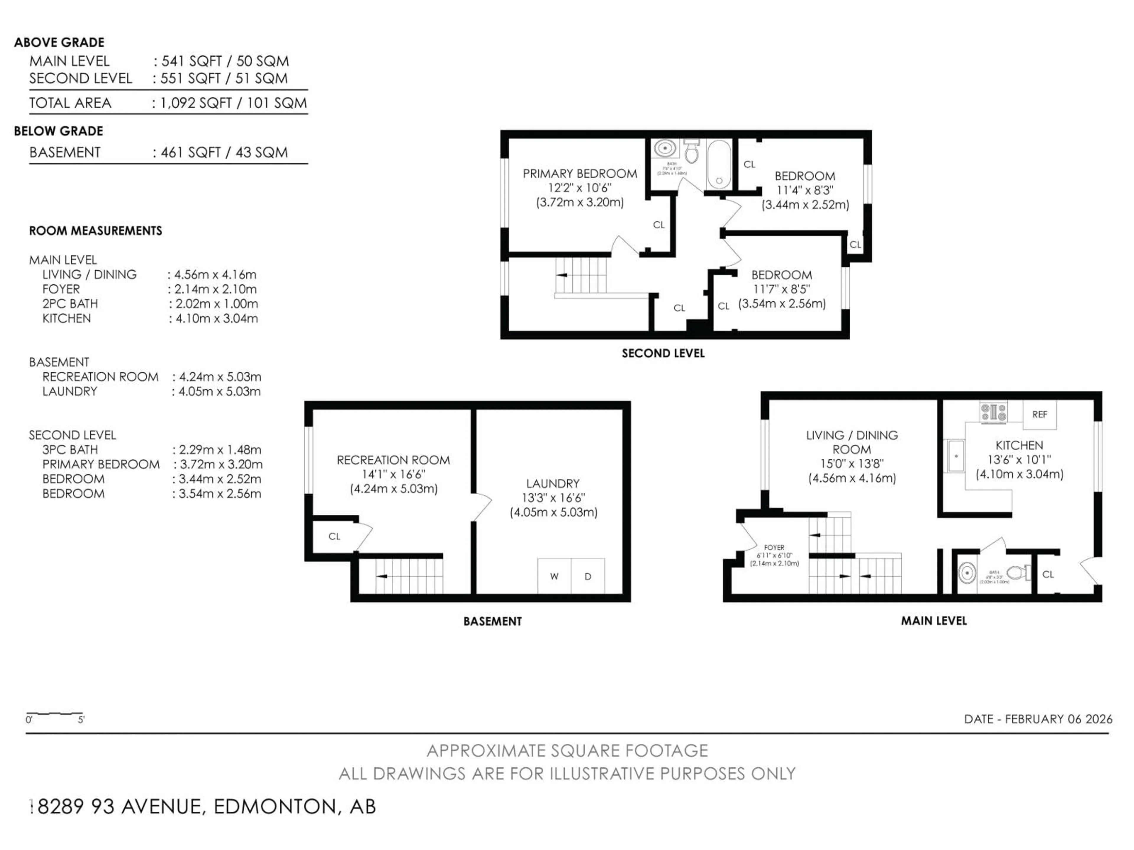 Floor plan for 18289 93 AV, Edmonton Alberta T5T1V2