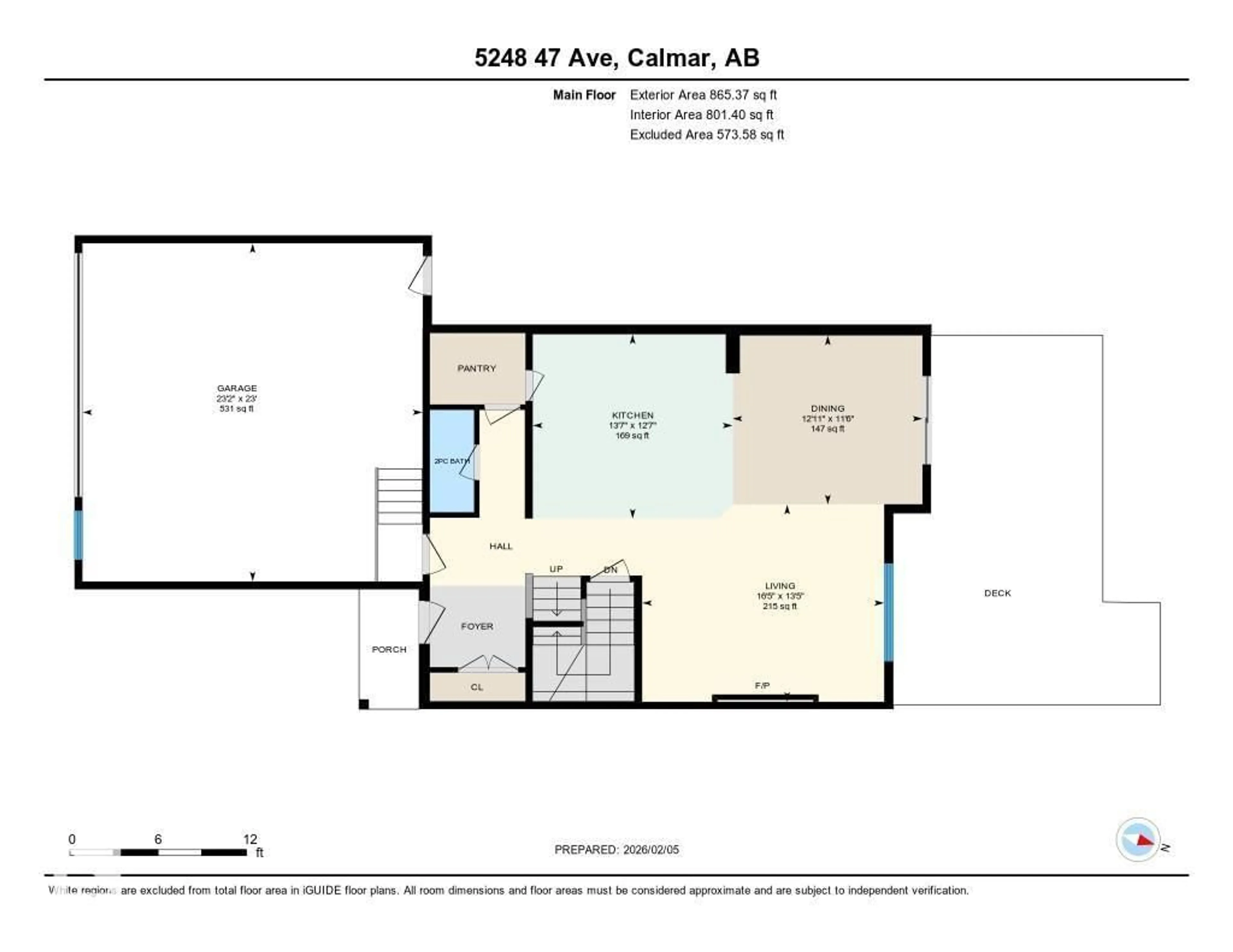 Floor plan for 5248 47 AV, Calmar Alberta T0C0V0