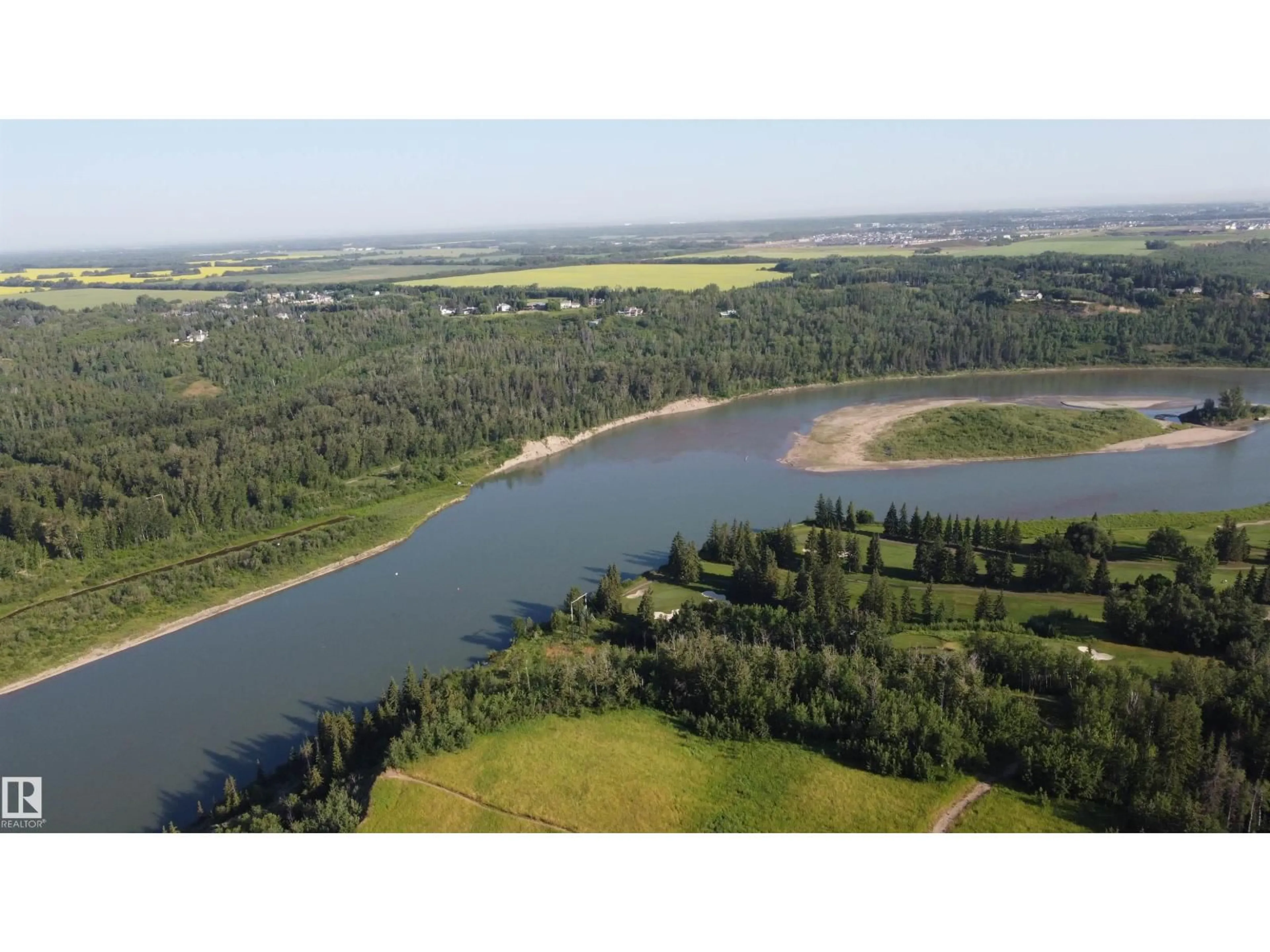 A pic from outside/outdoor area/front of a property/back of a property/a pic from drone, water/lake/river/ocean view for 4605 KNIGHT PT, Edmonton Alberta T6W4B7