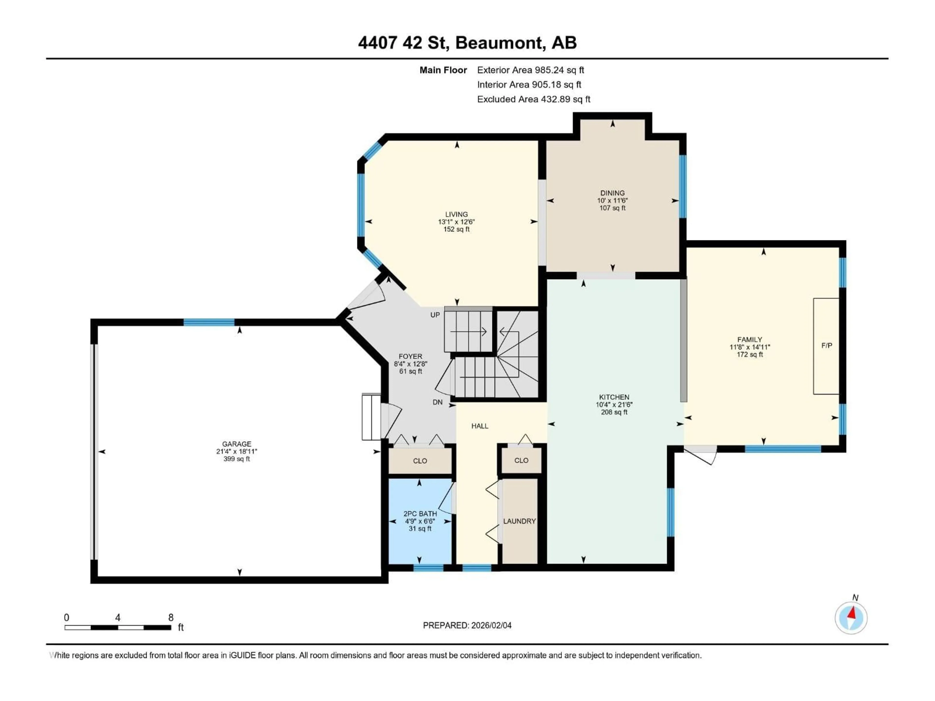 Floor plan for 4407 42 ST, Beaumont Alberta T4X1G9