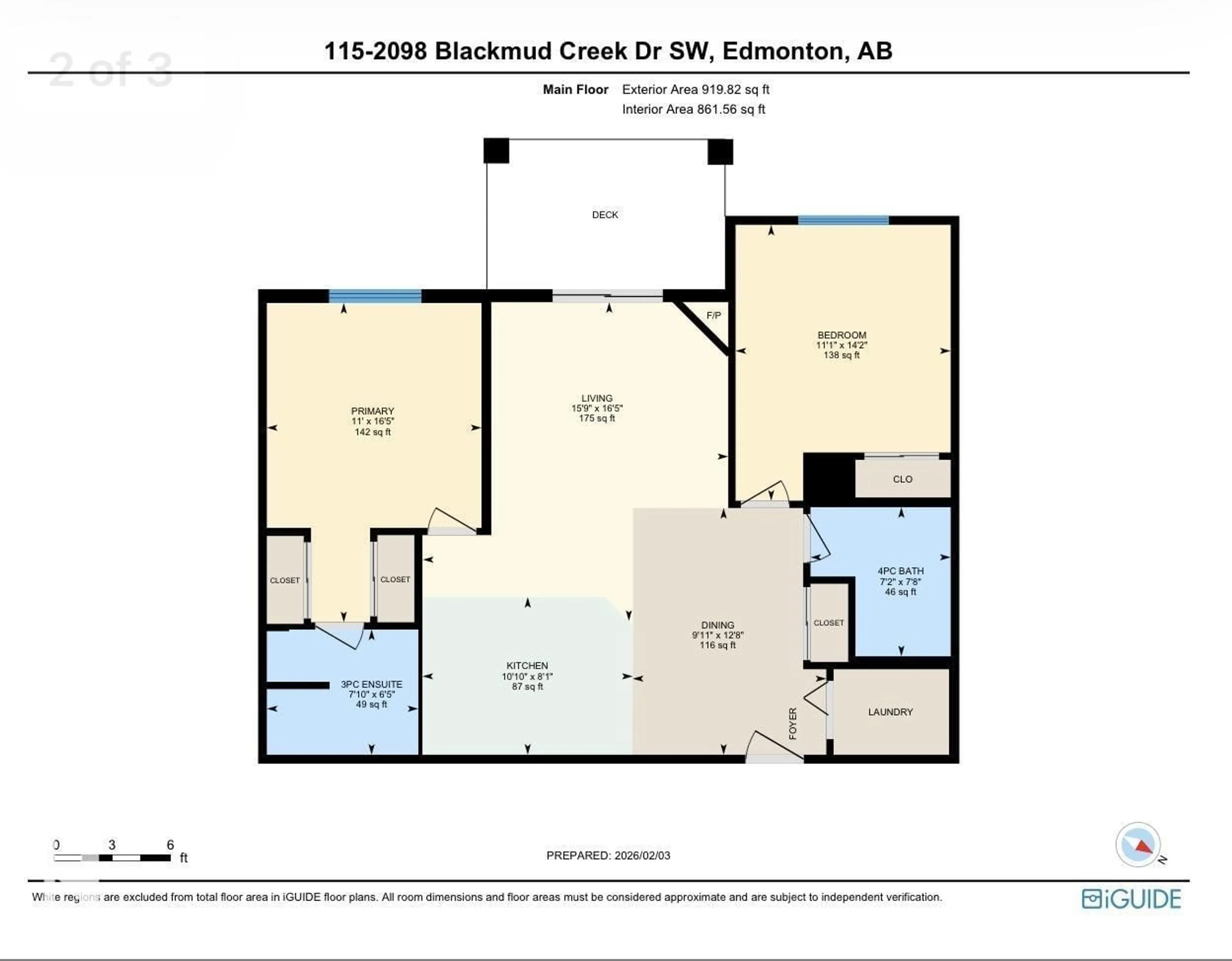 Floor plan for #115 - 2098 BLACKMUD CREEK DR, Edmonton Alberta T6W1T7