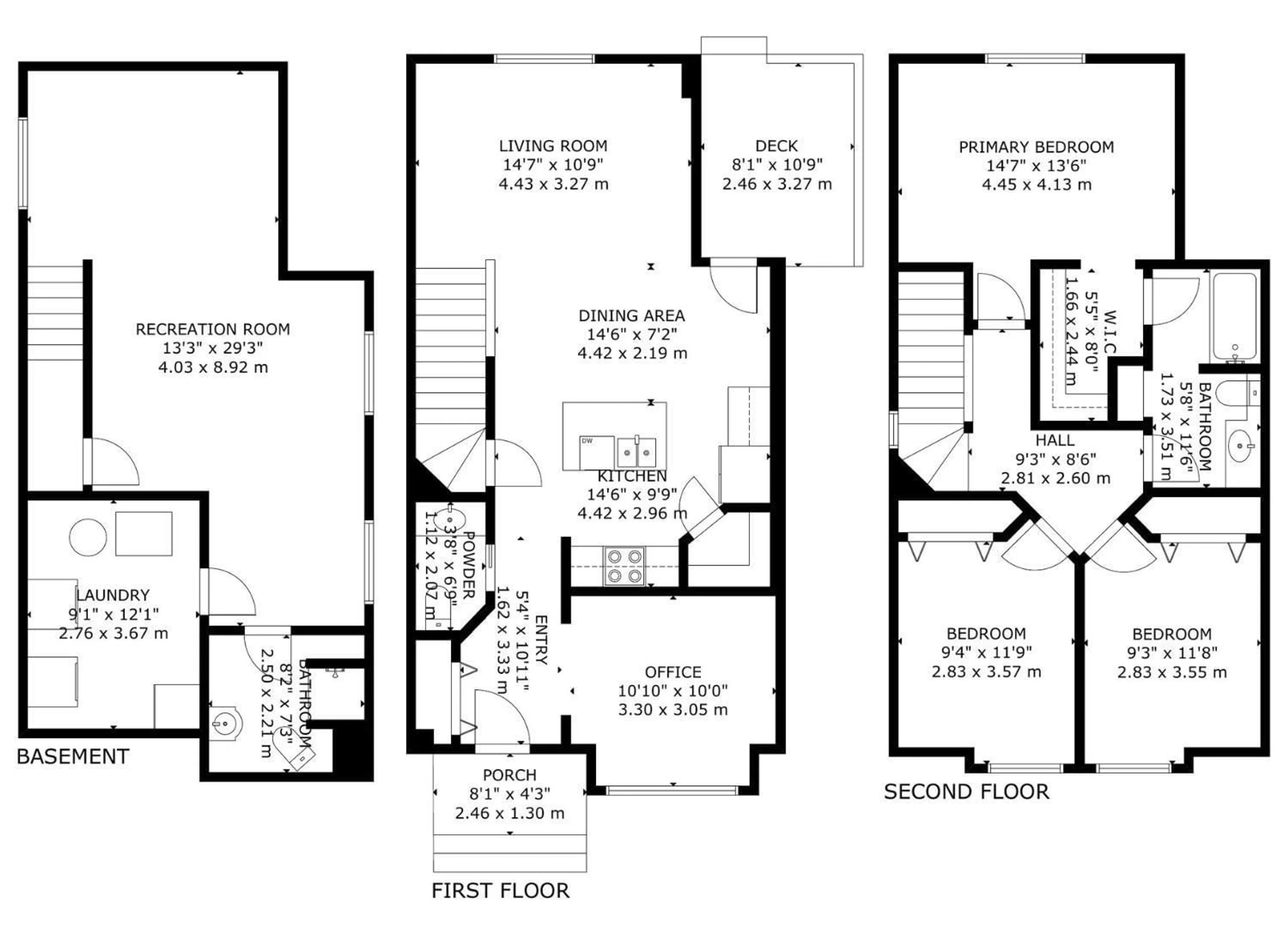 Floor plan for 14005 158A AV, Edmonton Alberta T6V1V7