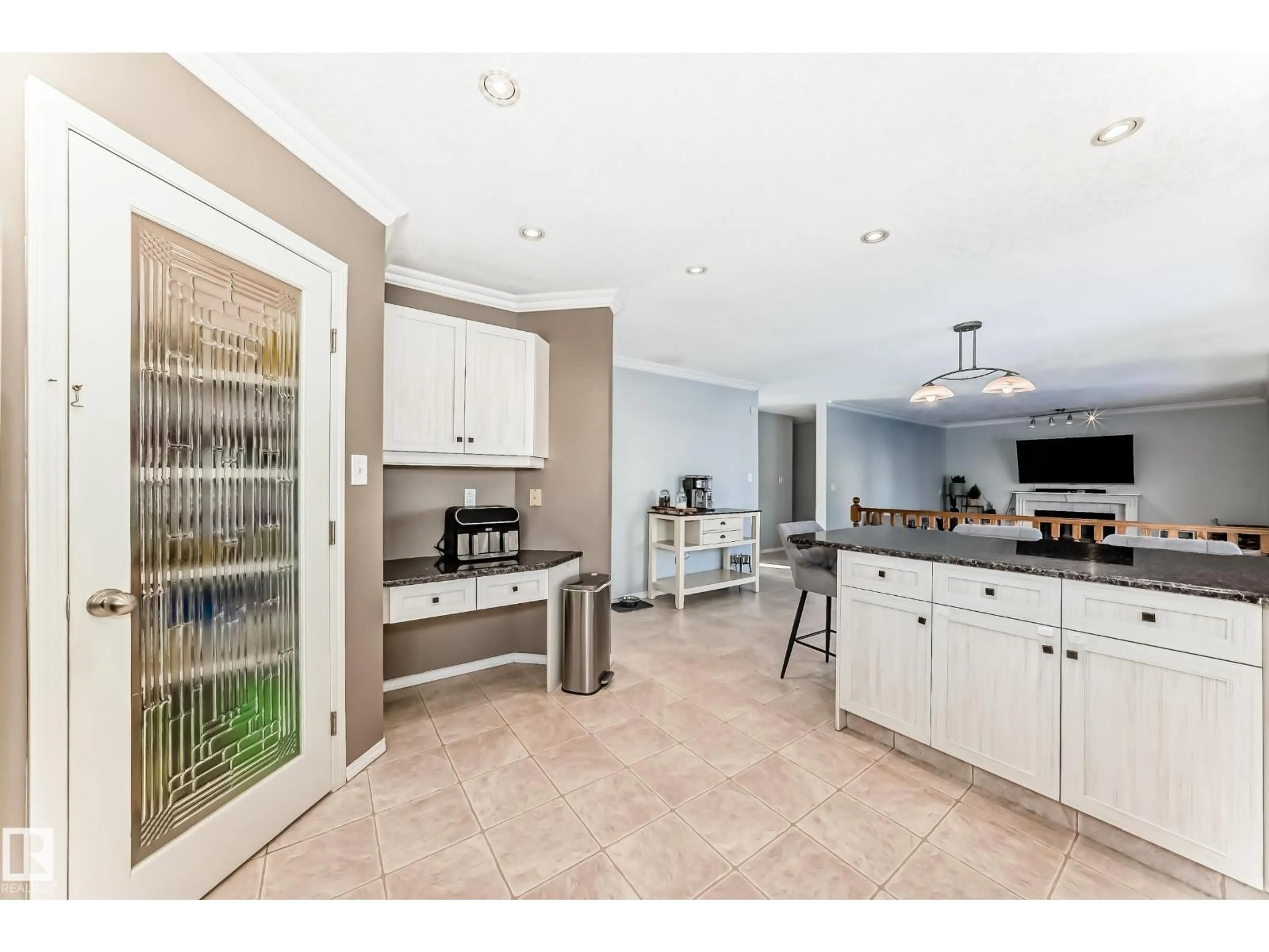 Open concept kitchen, ceramic/tile floor for 12924 157 AV, Edmonton Alberta T6V1A4