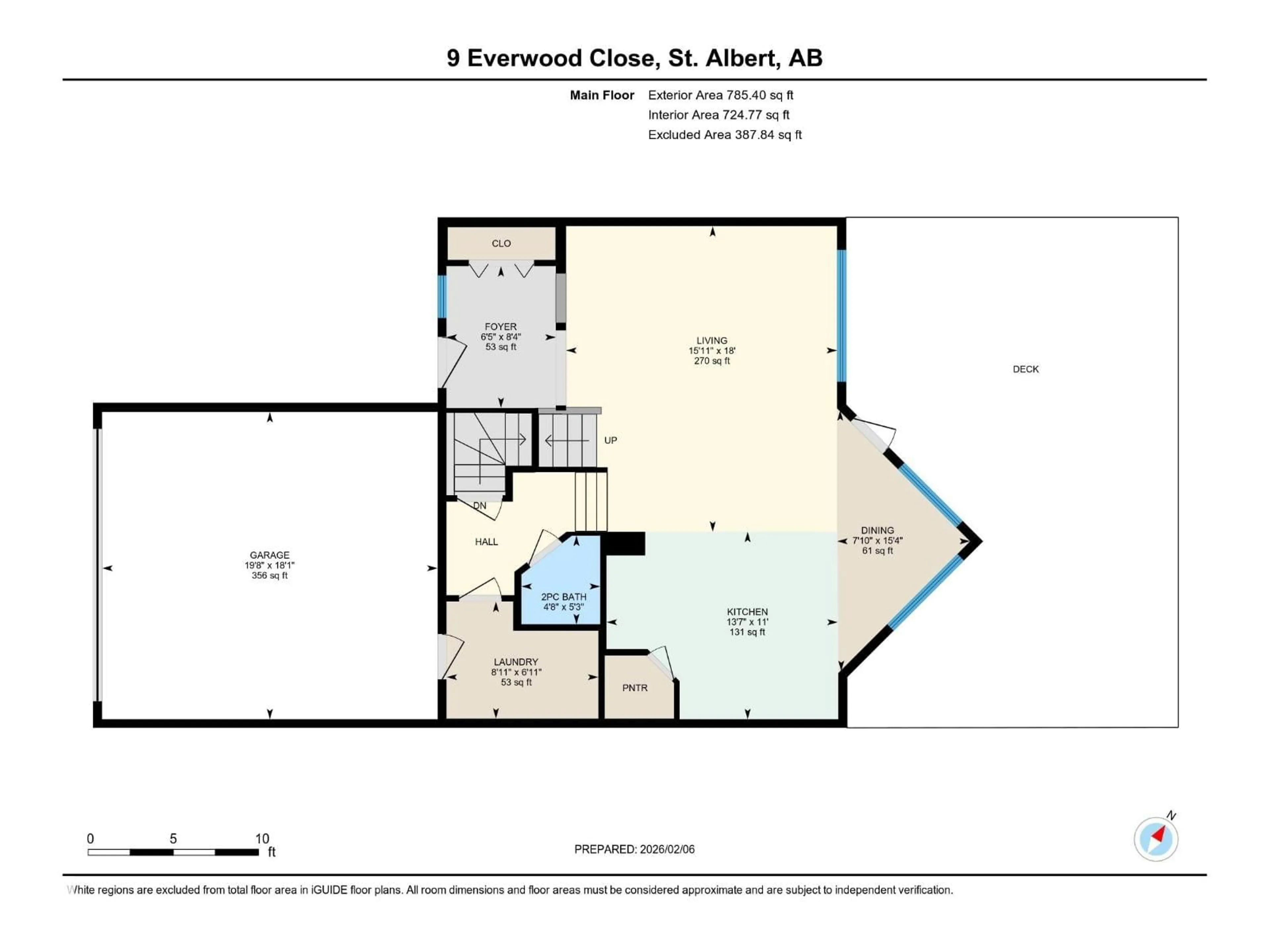 Floor plan for 9 EVERWOOD CL, St. Albert Alberta T8N7H1
