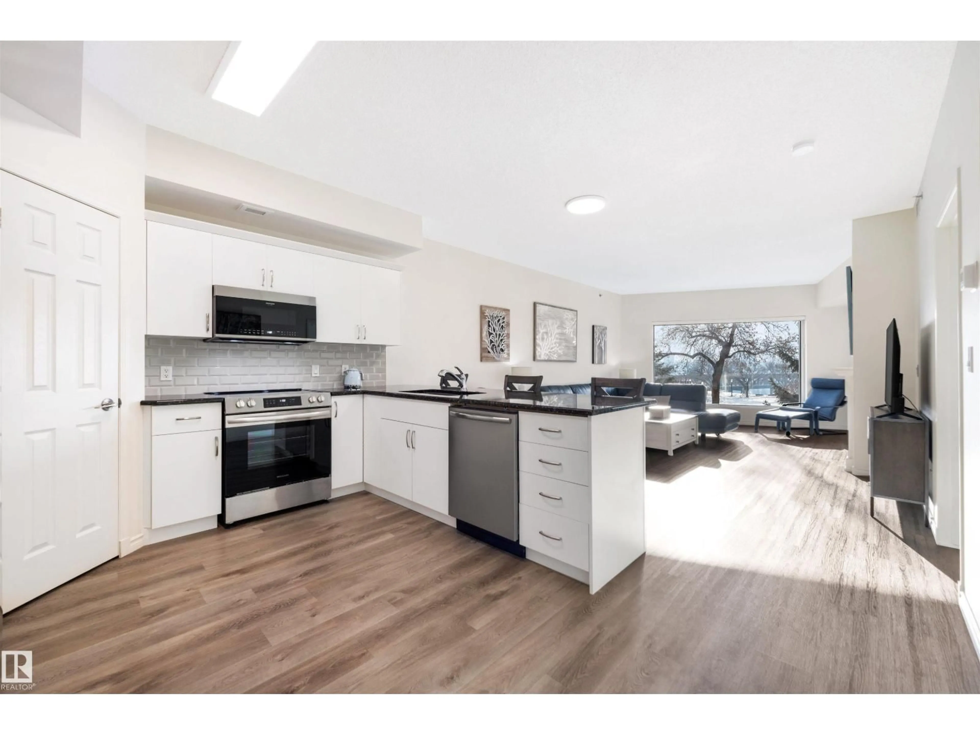 Open concept kitchen, unknown for #203 - 9708 110 ST, Edmonton Alberta T5K2W3