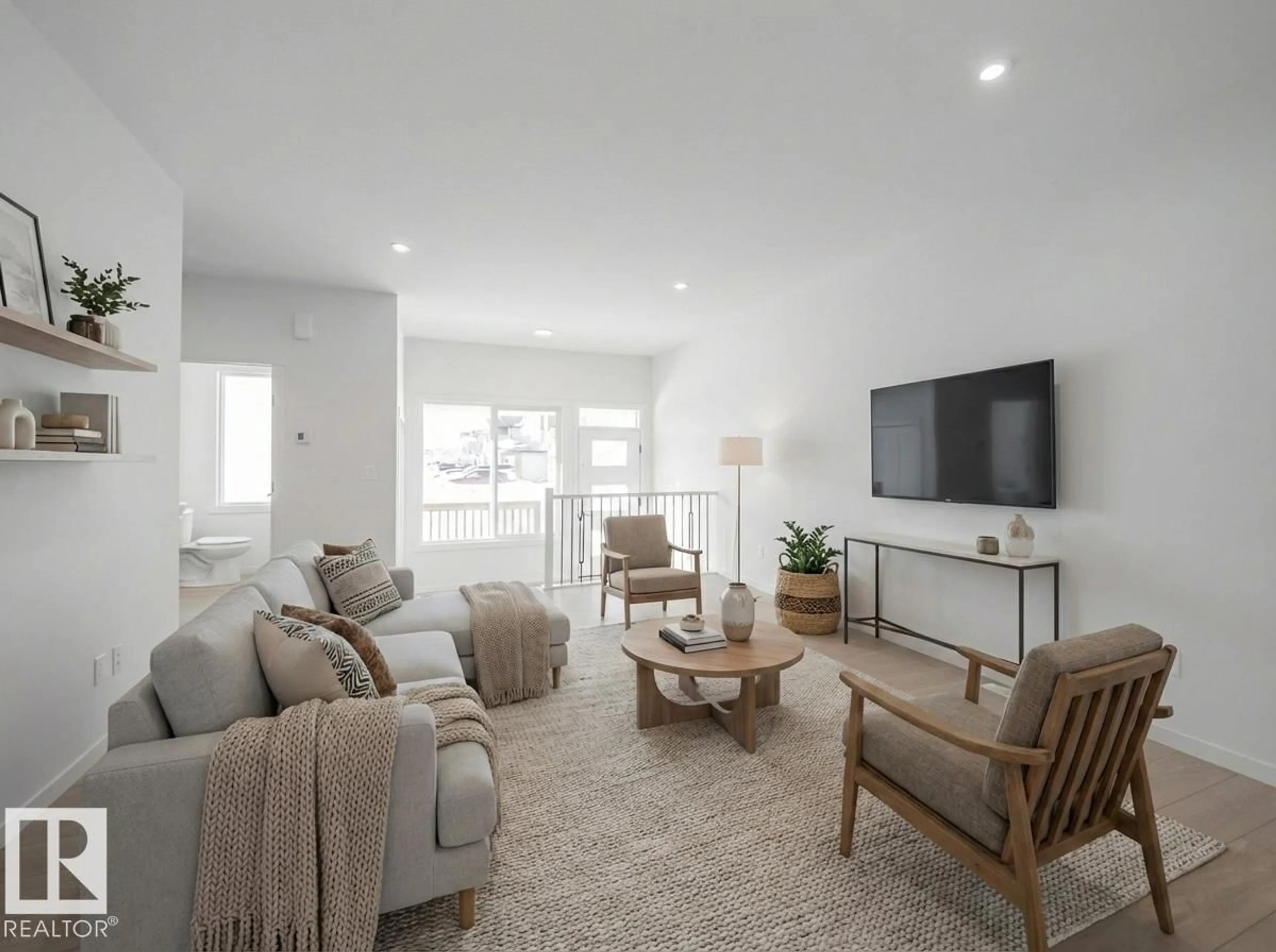 Living room with furniture, unknown for NE - 17311 6 ST, Edmonton Alberta T5Y4G2