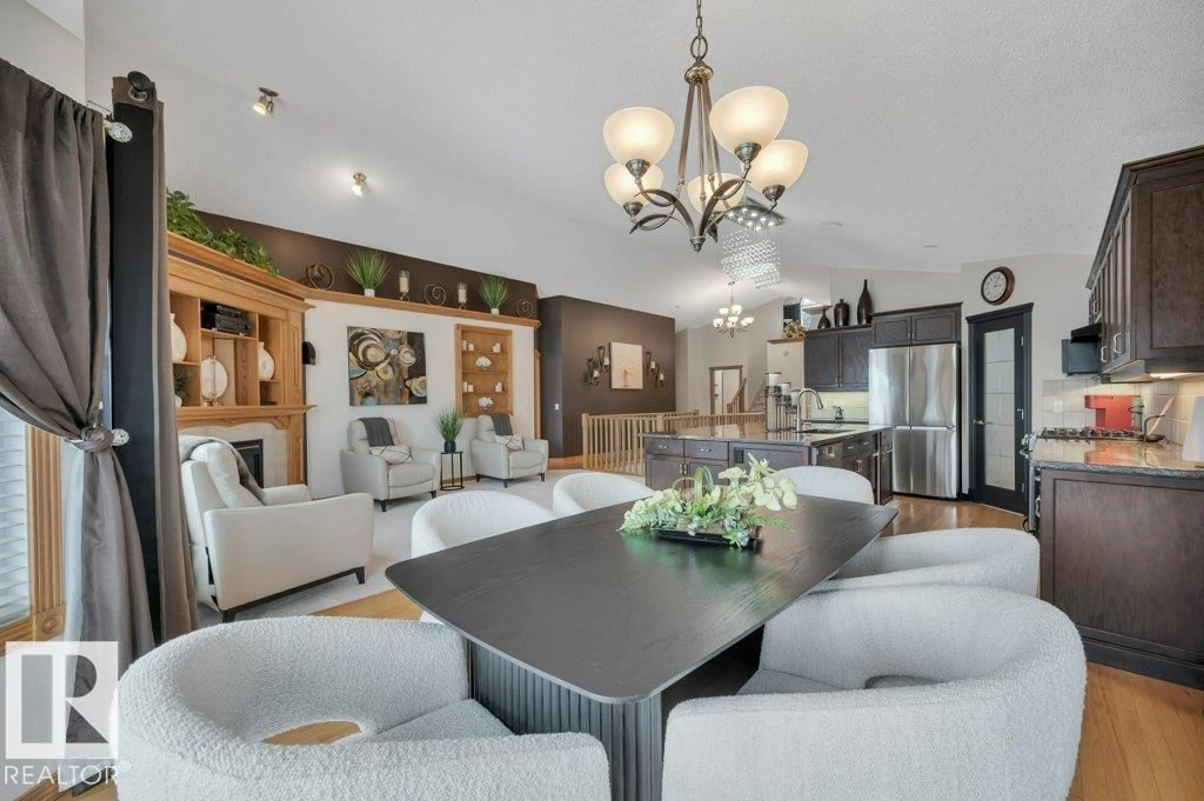 Open concept kitchen, wood/laminate floor for 3613 61 ST, Beaumont Alberta T4X1T5