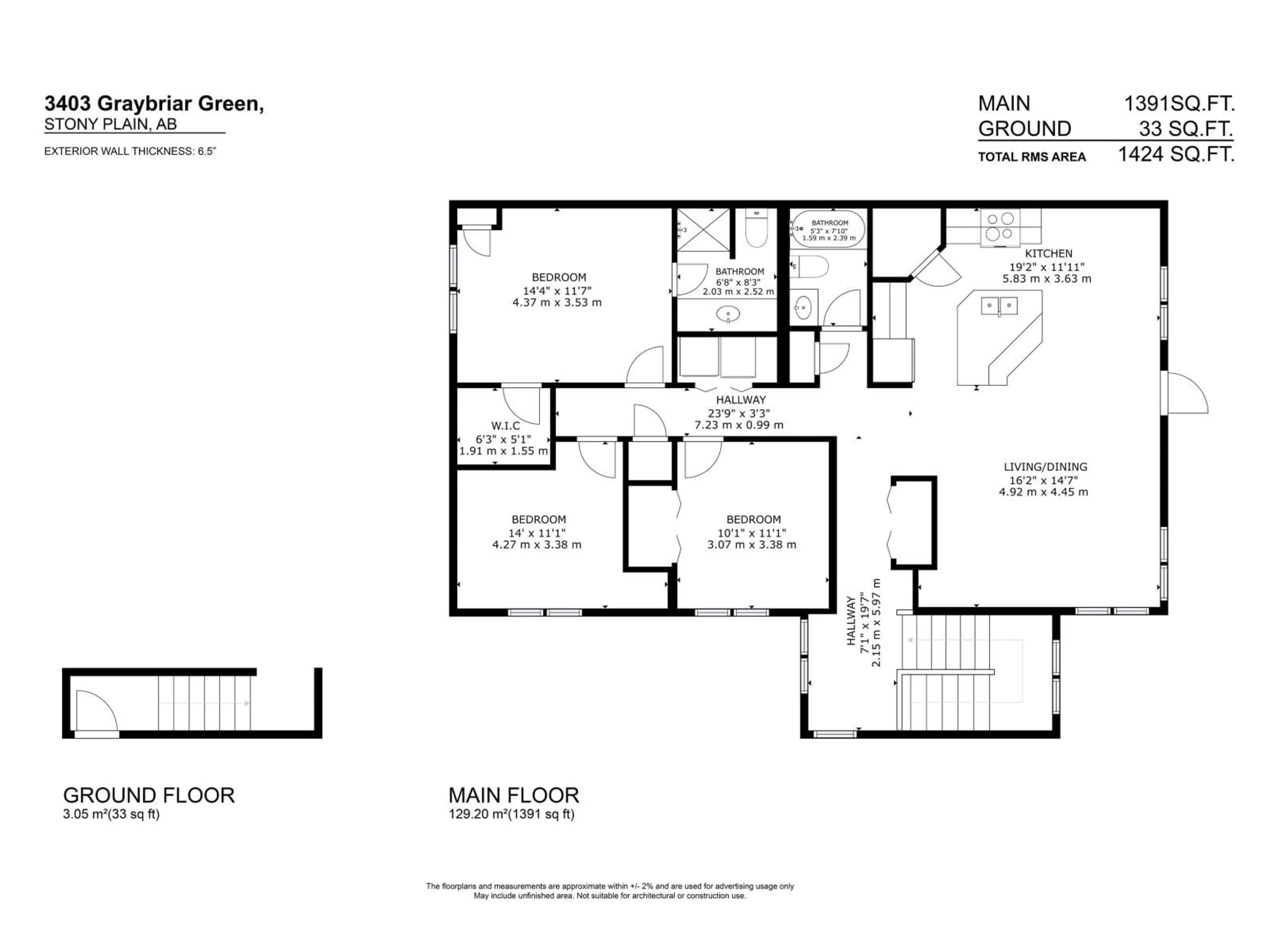Floor plan for 3403 GRAYBRIAR GR, Stony Plain Alberta T7Z0G1