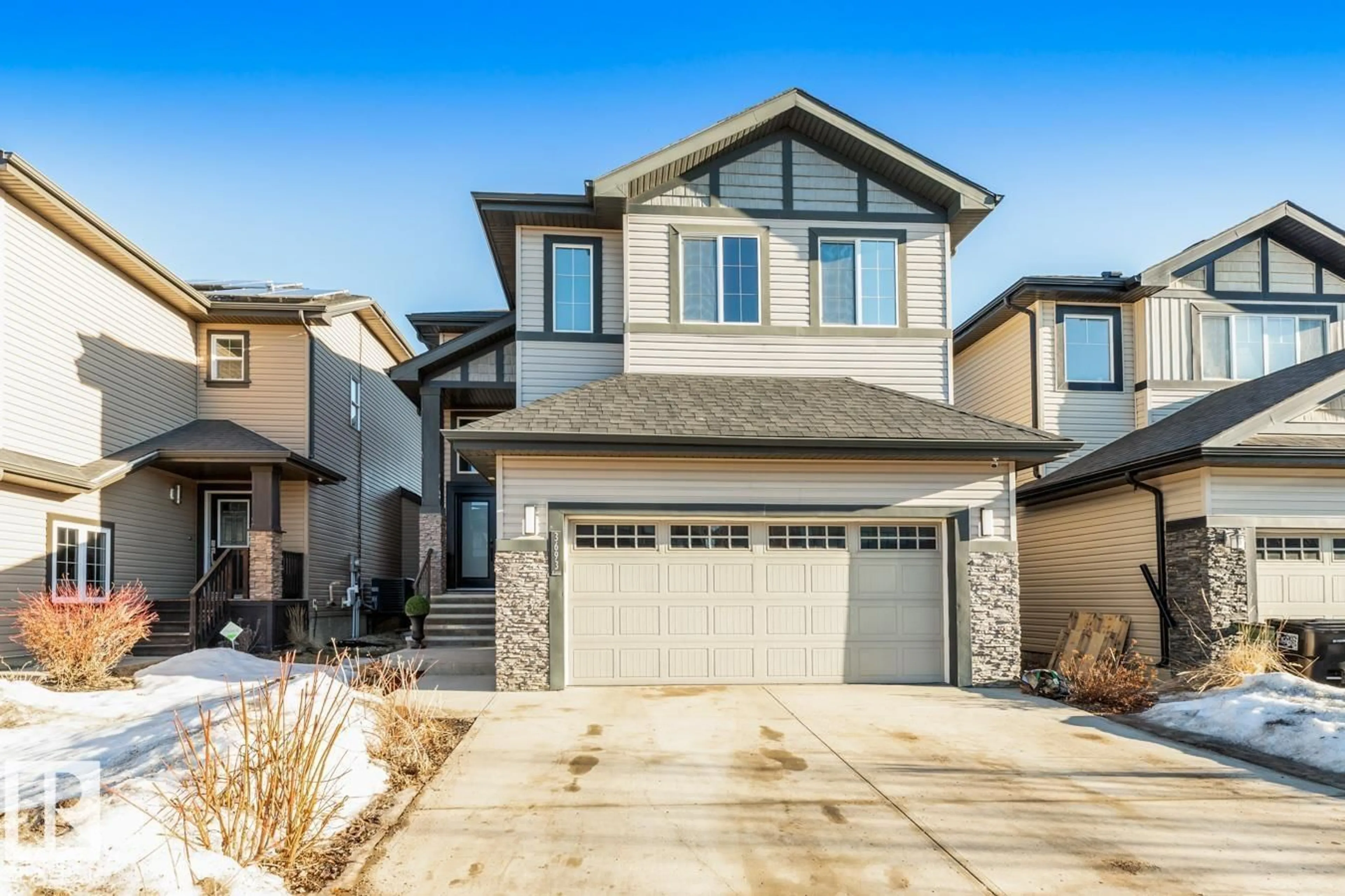 Home with vinyl exterior material, street for 3693 CLAXTON PL, Edmonton Alberta T6W2B5