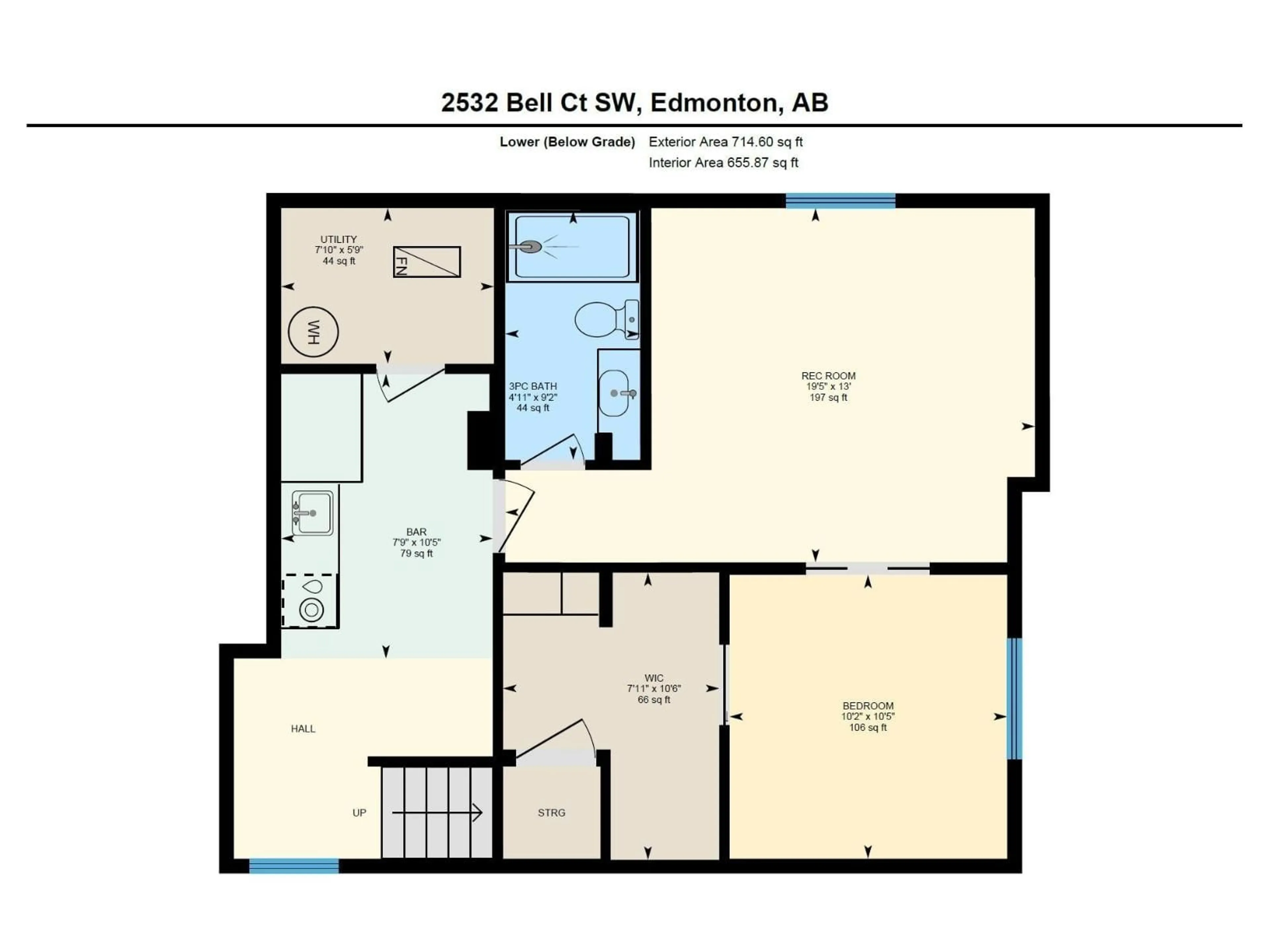 Floor plan for 2532 BELL CO, Edmonton Alberta T6W1J9