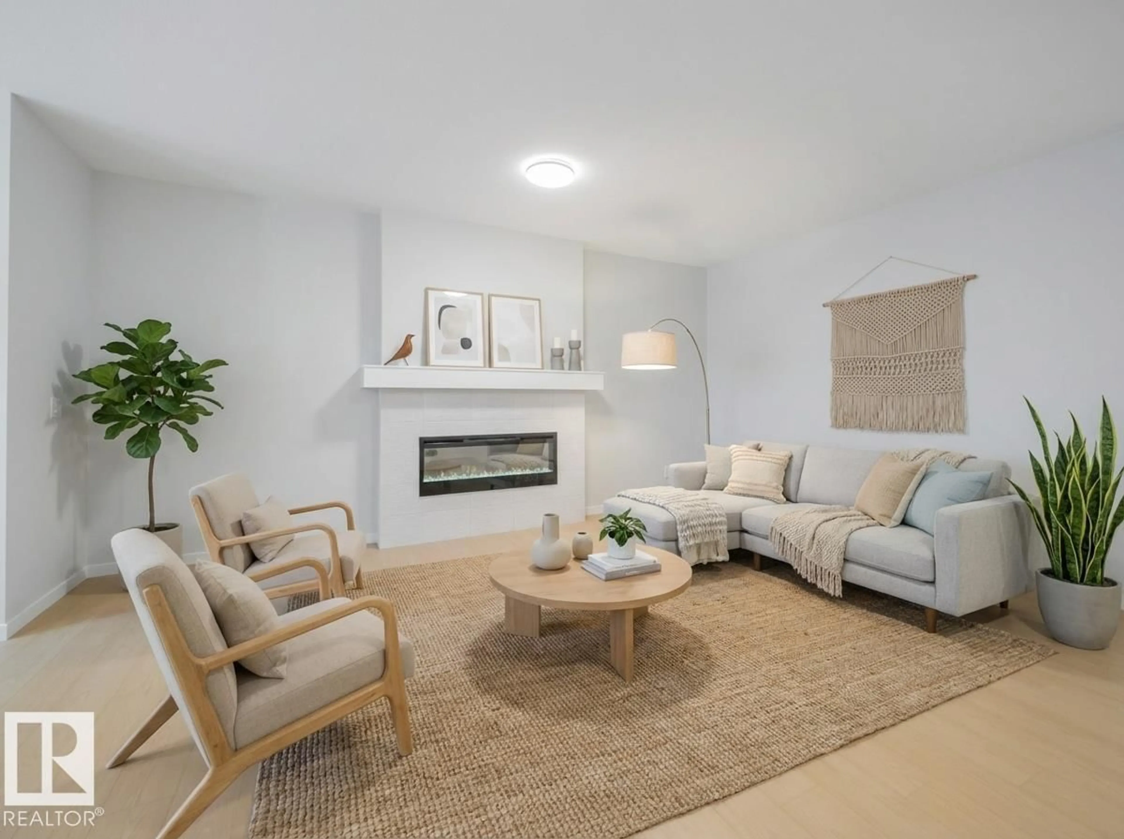 Living room with furniture, unknown for NE - 17527 7 ST, Edmonton Alberta T5Y4K3