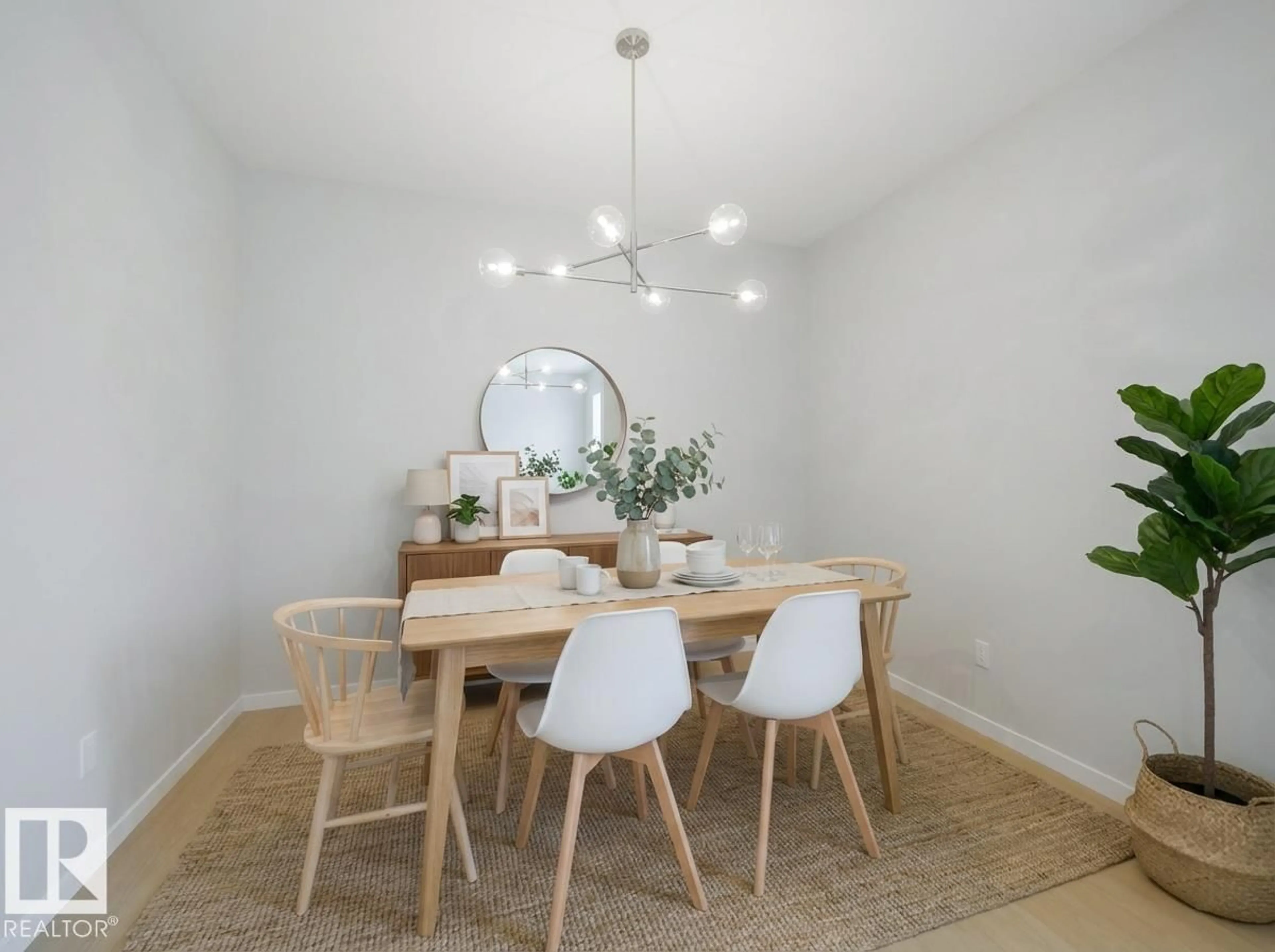 Dining room, wood/laminate floor for NE - 17527 7 ST, Edmonton Alberta T5Y4K3