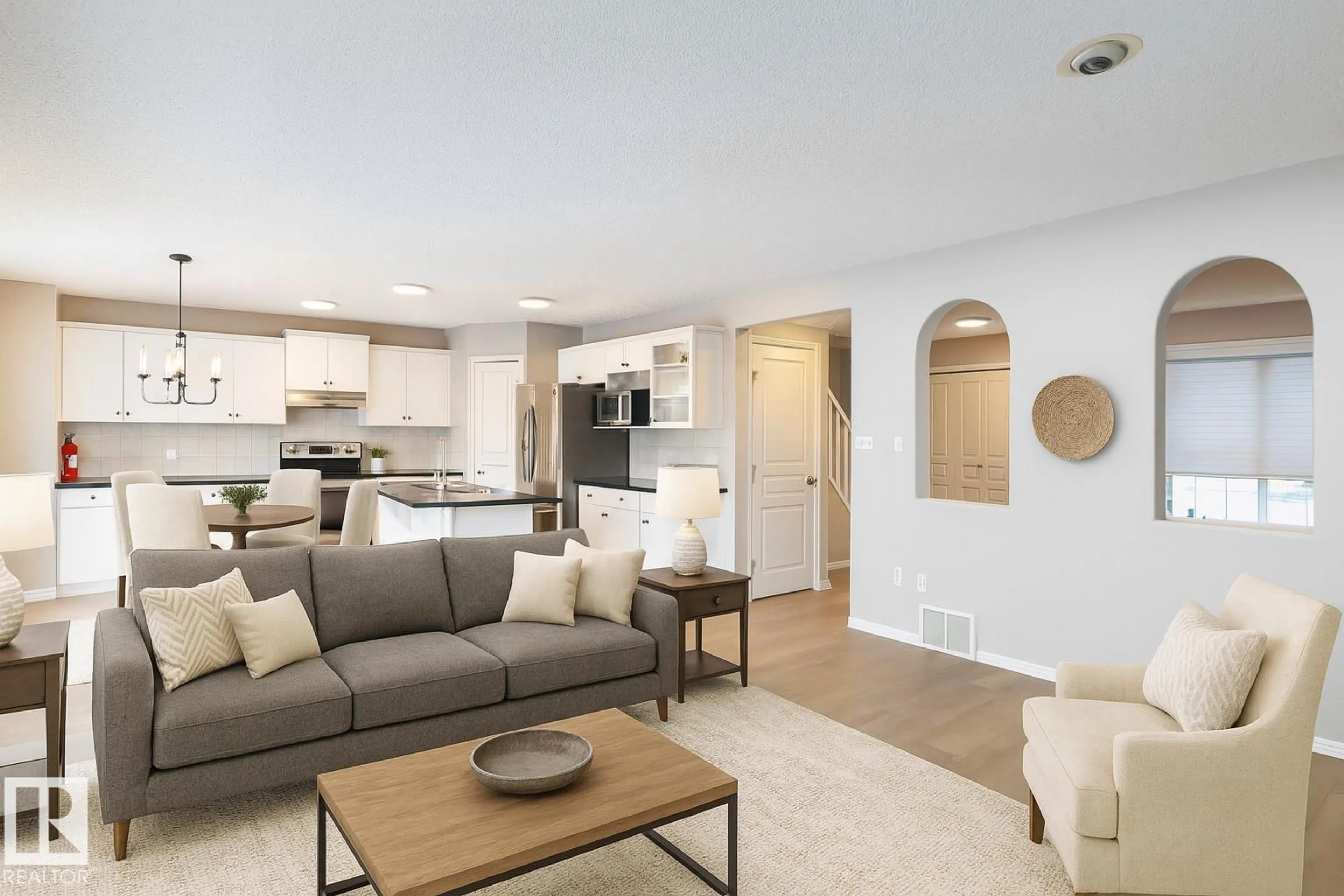 Living room with furniture, unknown for SW - 11211 11 AVE, Edmonton Alberta T6W1S5