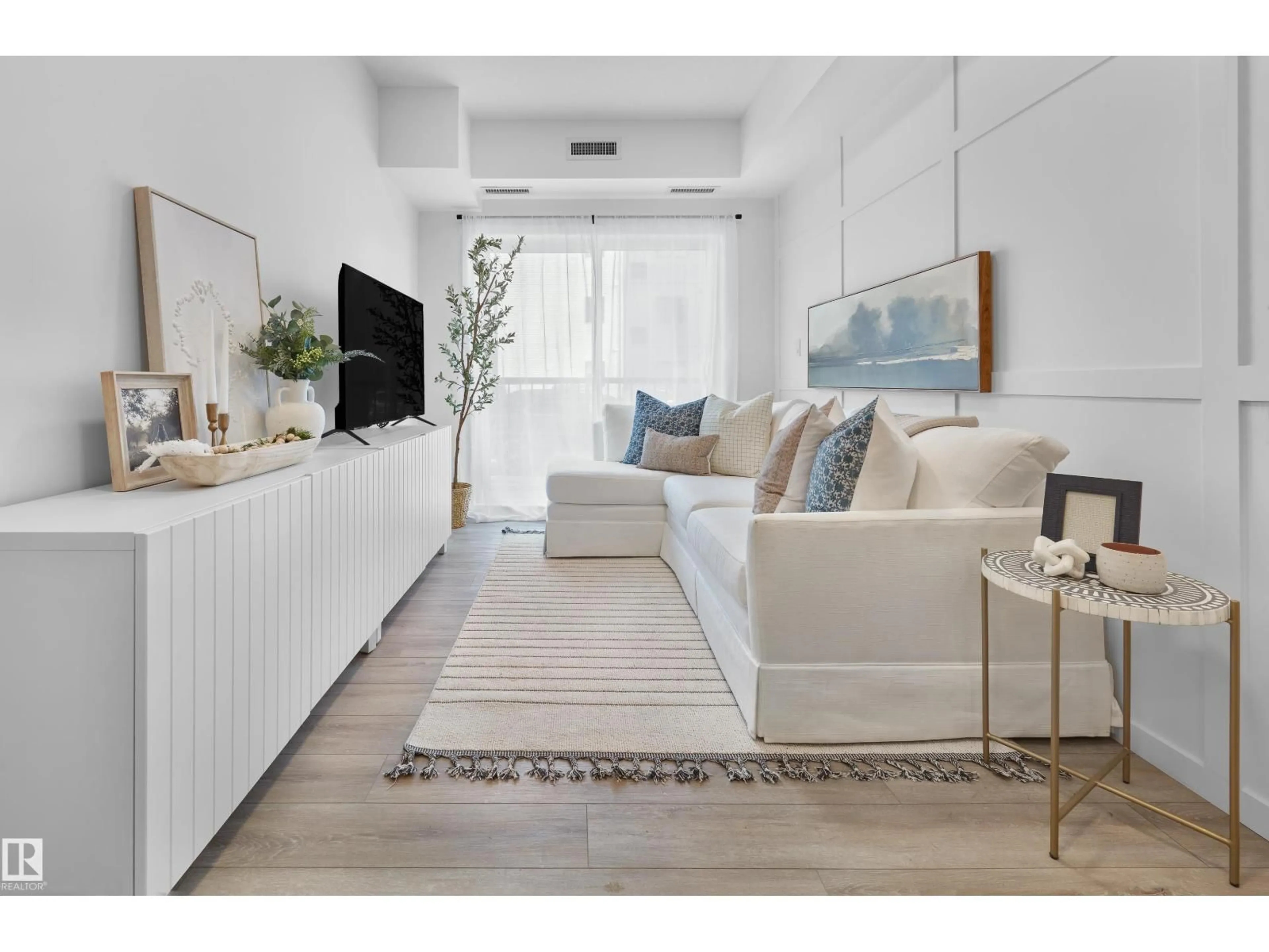 Living room with furniture, unknown for #101 - 9215 228 ST, Edmonton Alberta T5T7R9