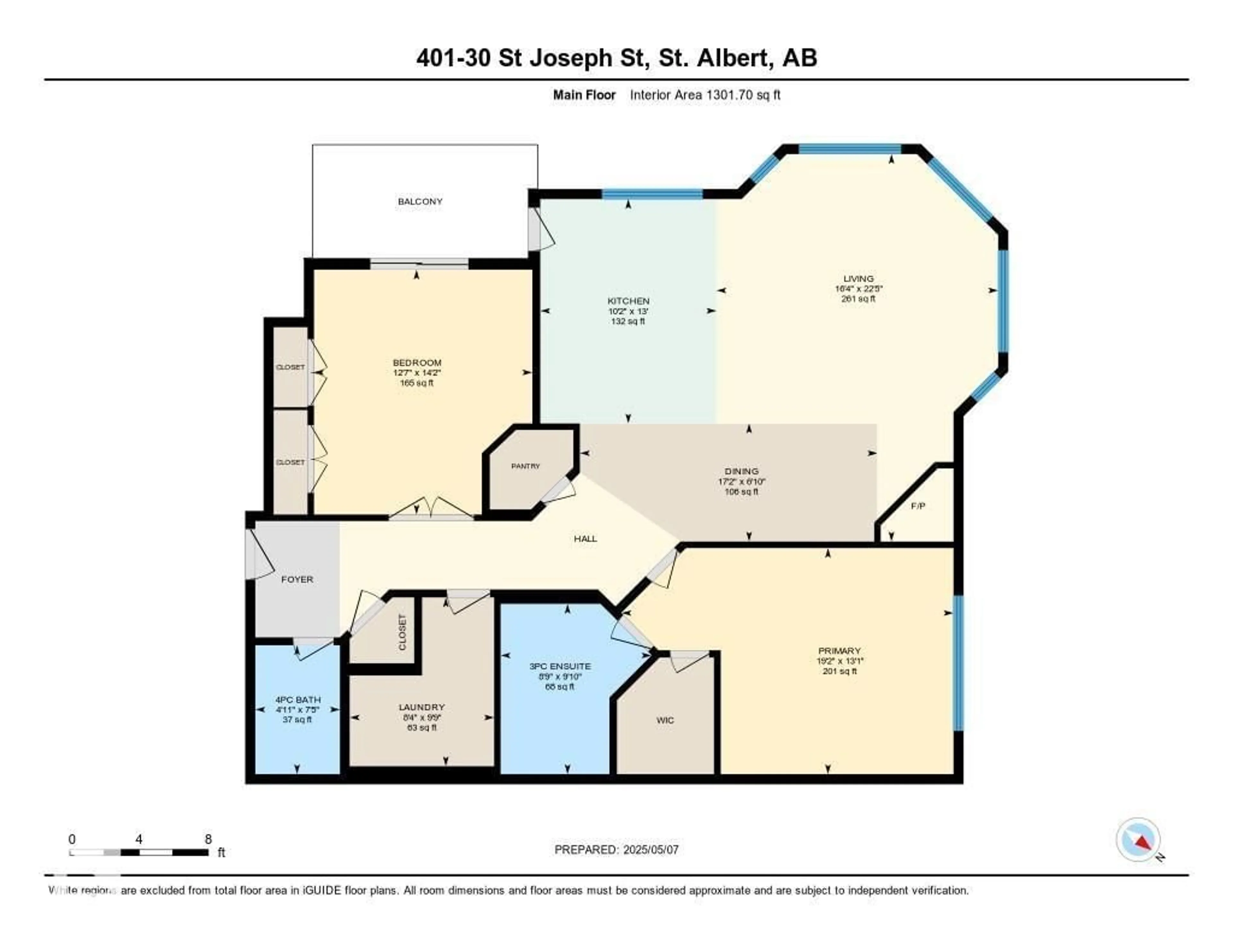 Floor plan for 401 - 30 ST JOSEPH ST, St. Albert Alberta T8N7C9