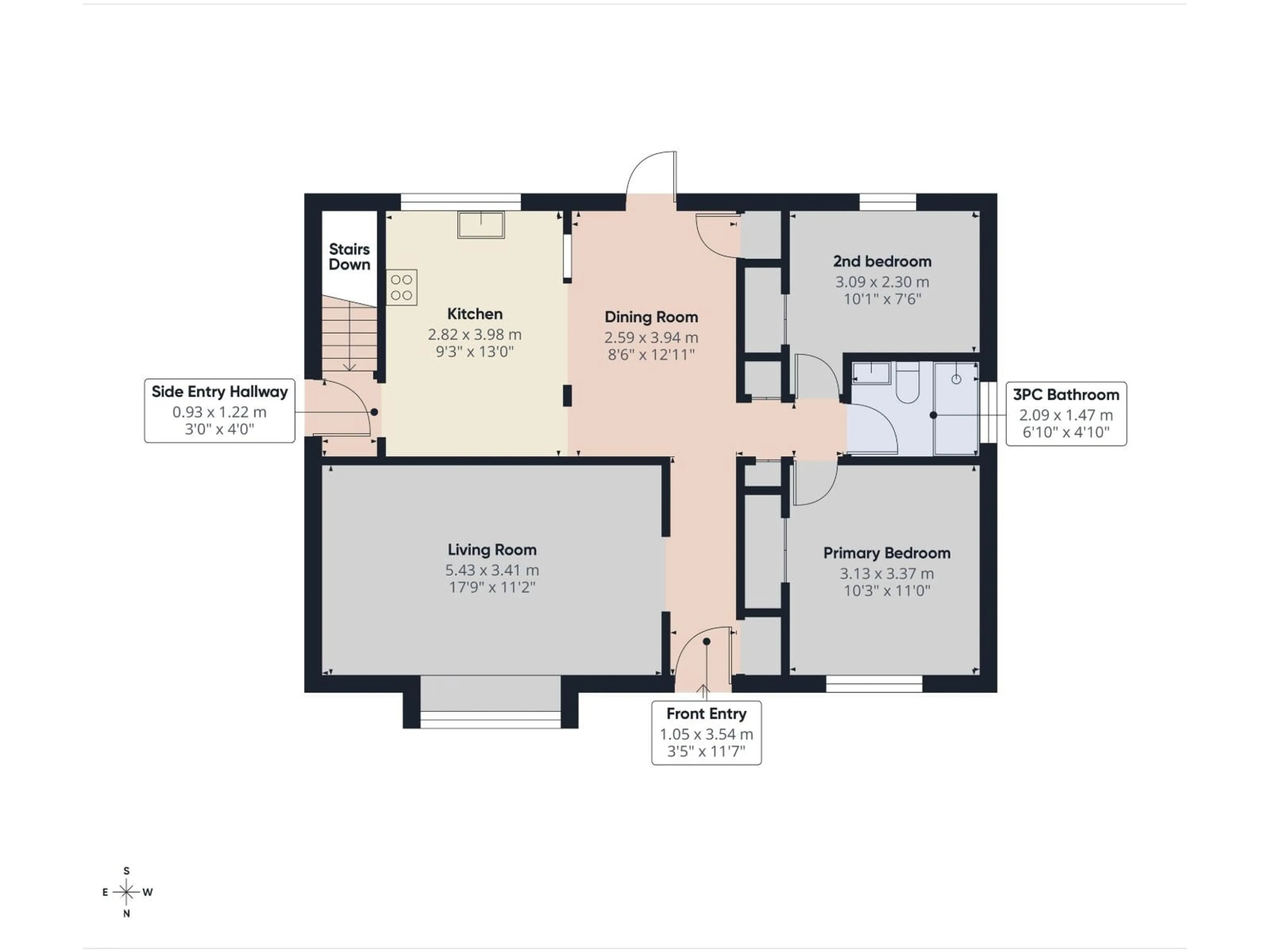 Floor plan for NW - 13523 124B AV, Edmonton Alberta T5L3B6