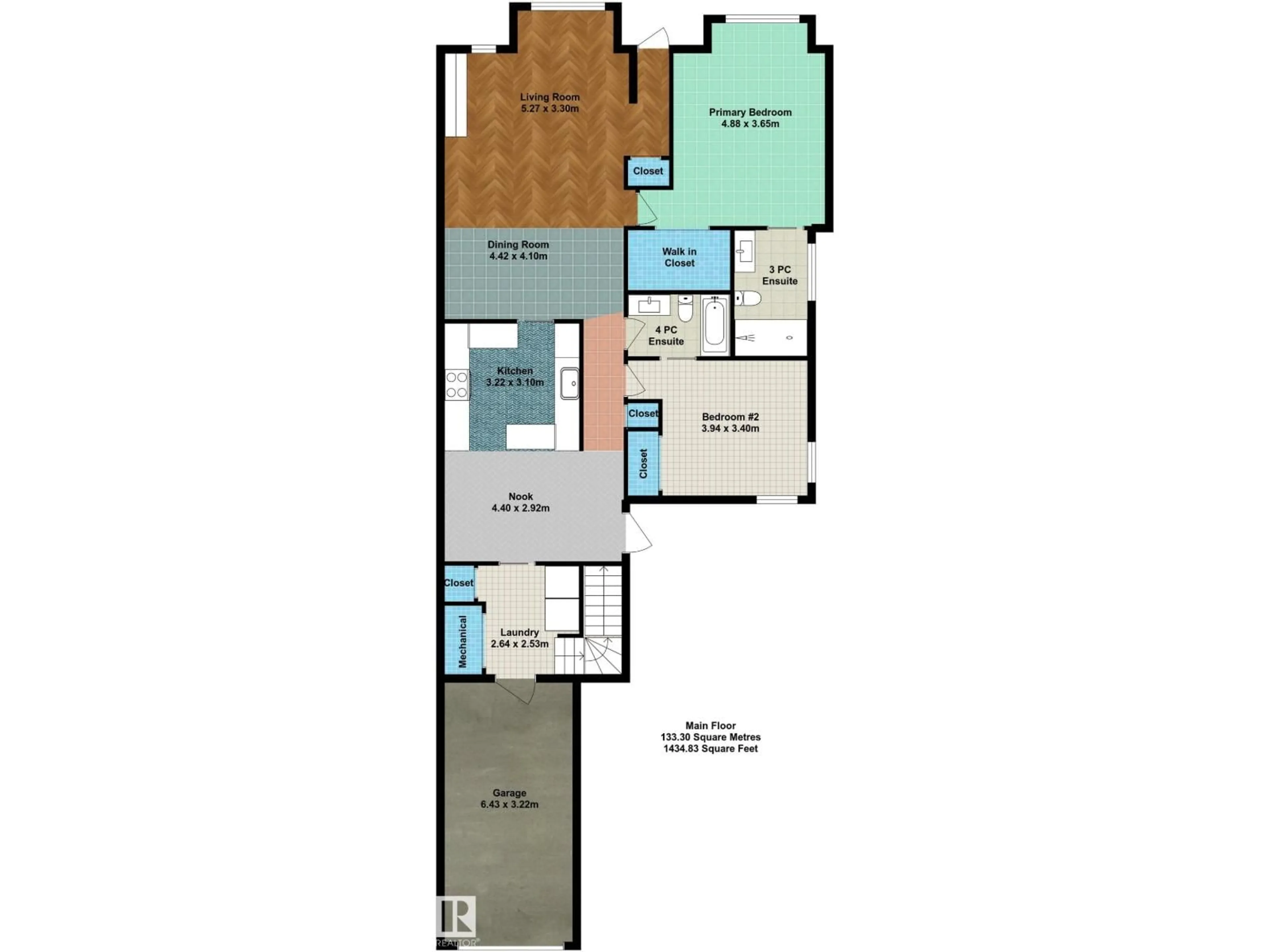 Floor plan for NW - 9743 91 ST, Edmonton Alberta T6C3P8