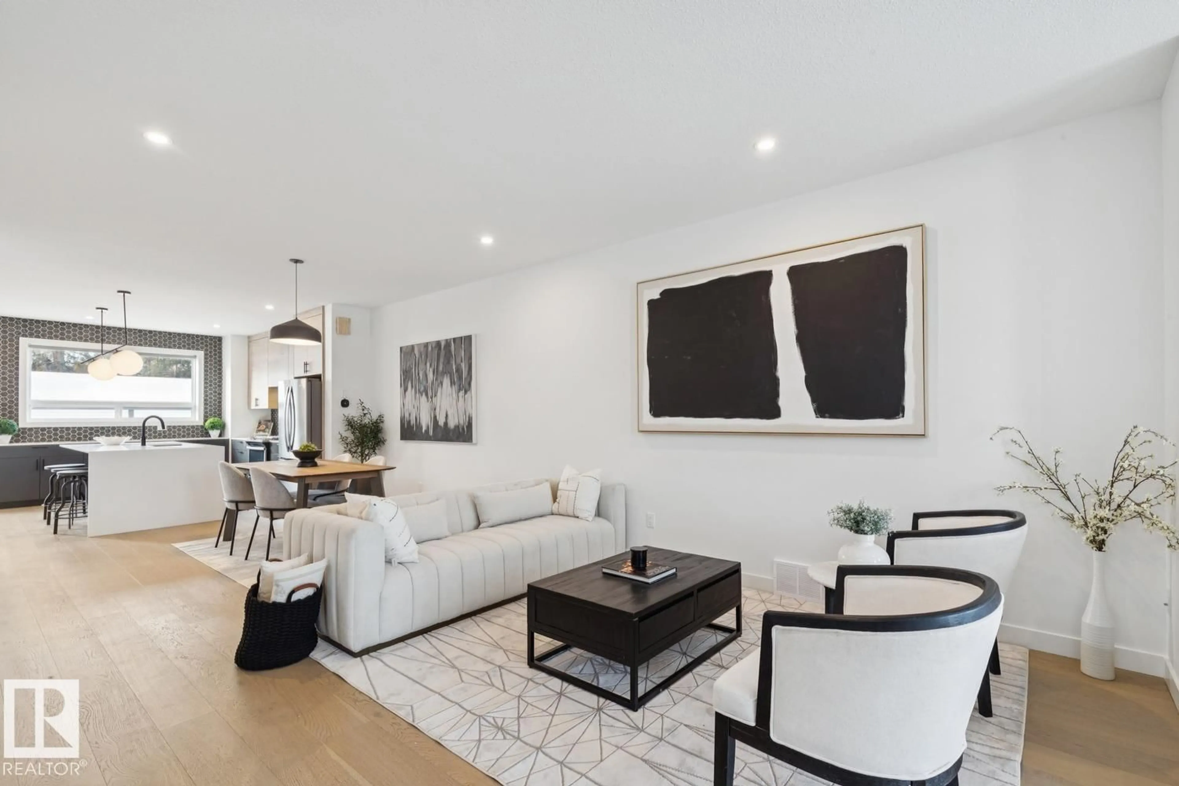 Living room with furniture, unknown for NW - 11016 132 ST, Edmonton Alberta T5M1E2