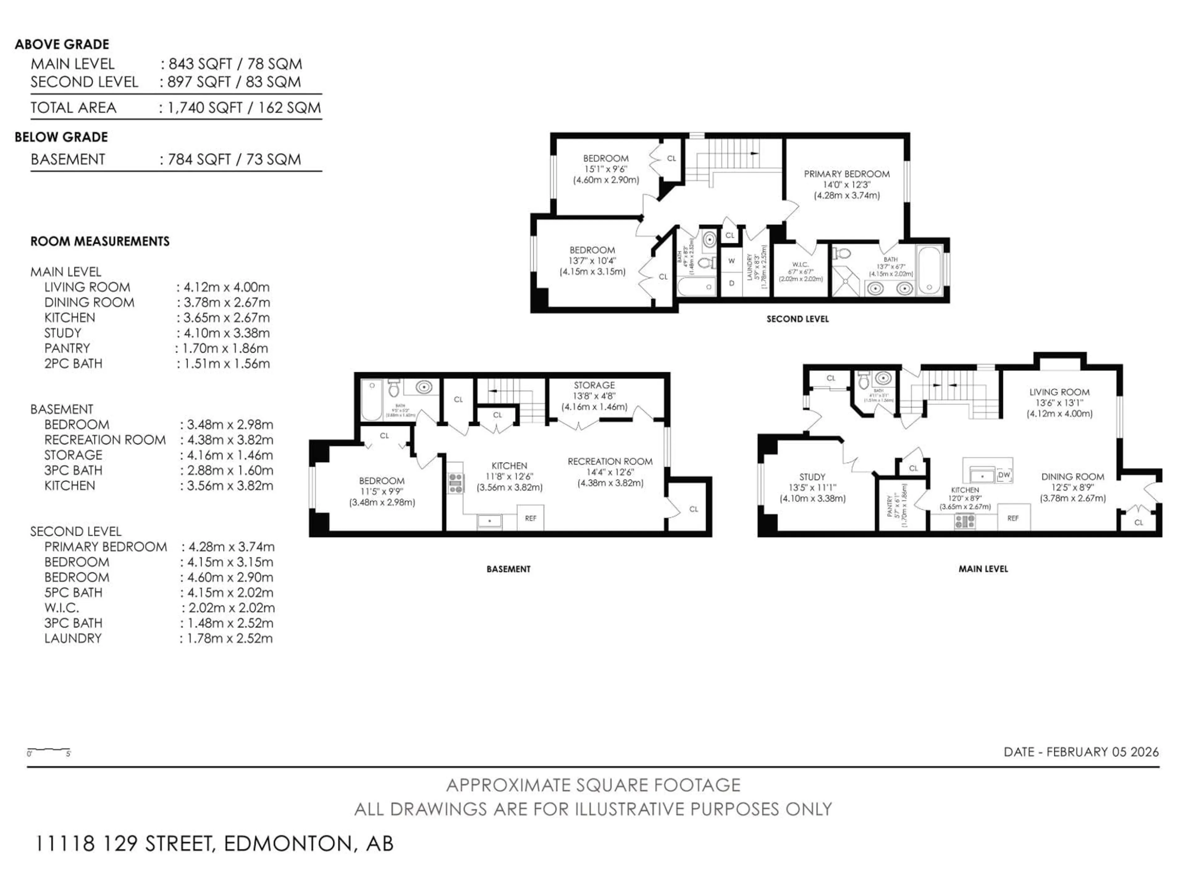 Floor plan for 11118 129 NW, Edmonton Alberta T5M0Y5