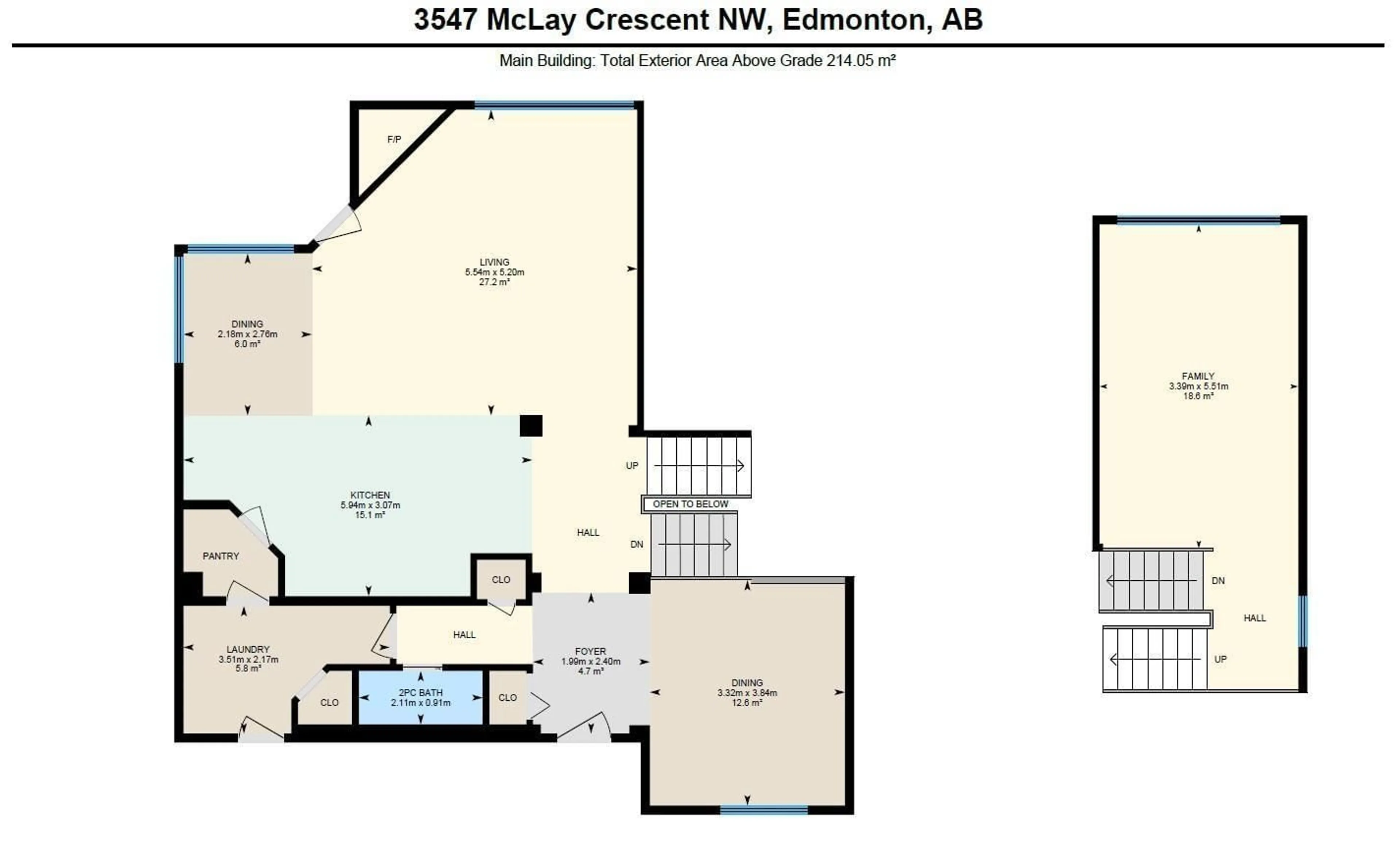 Floor plan for 3547 MCLAY CR, Edmonton Alberta T6R0C4