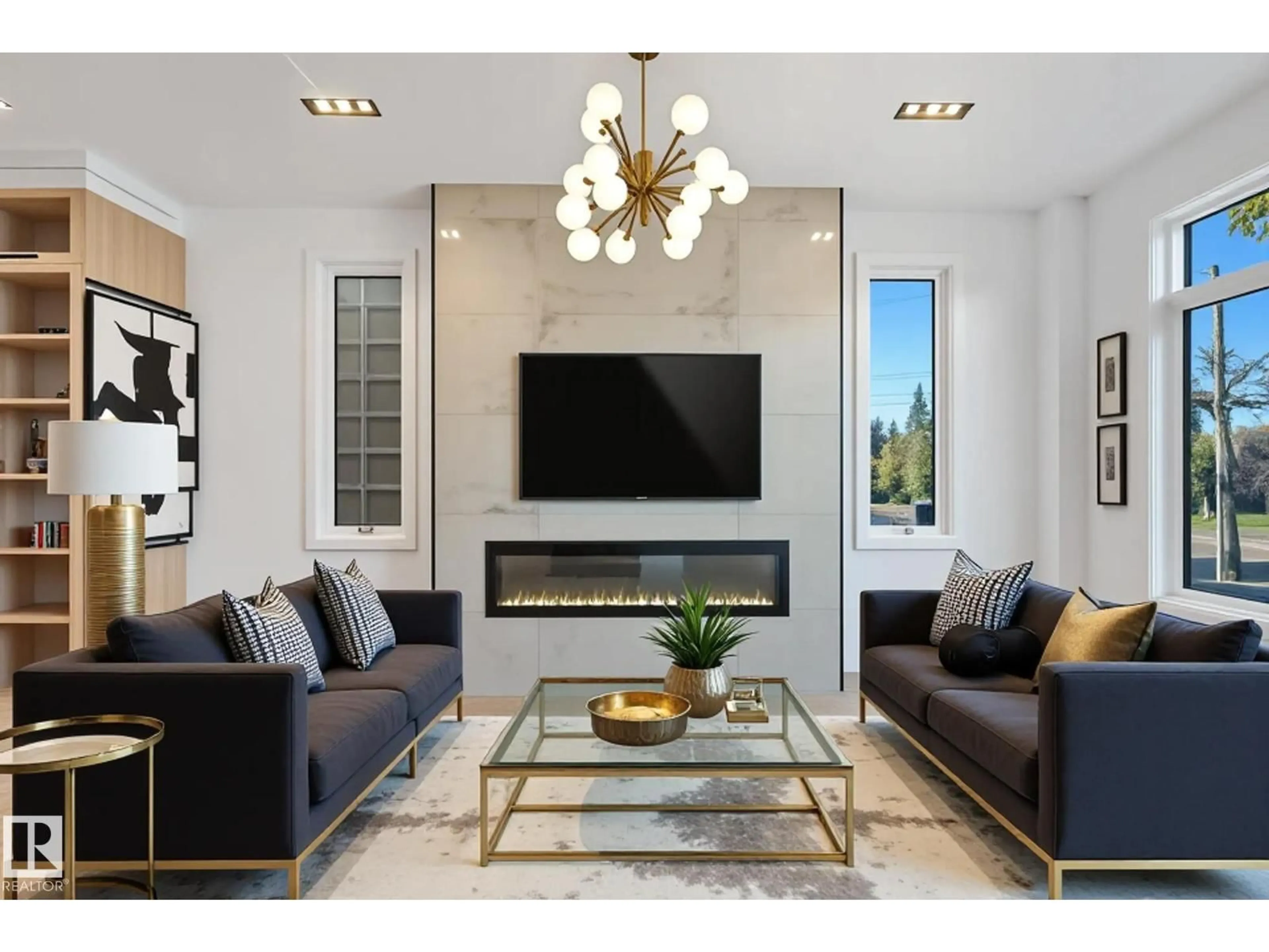 Living room with furniture, unknown for NW - 9605 142 ST, Edmonton Alberta T5N2M8