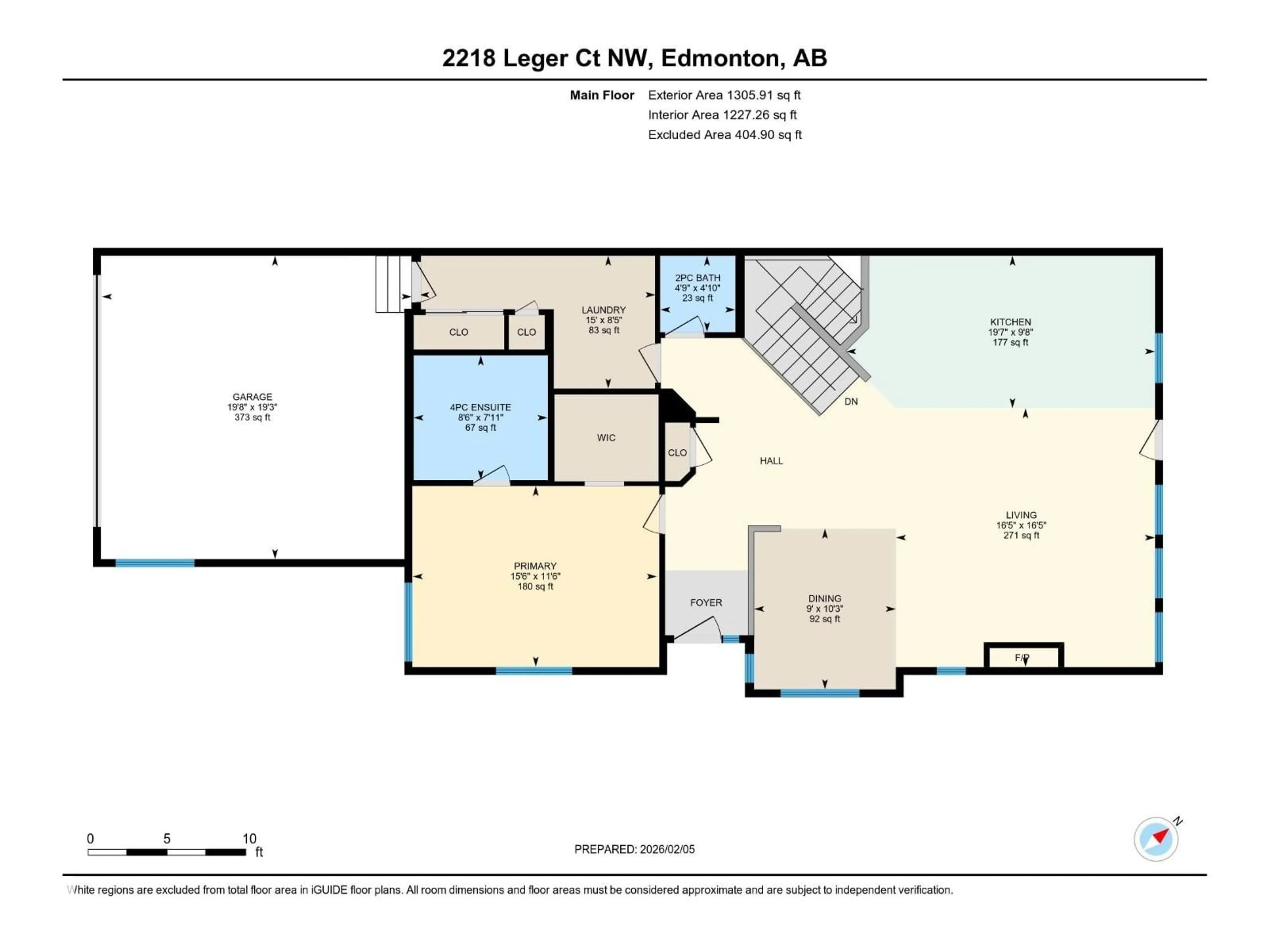 Floor plan for 2218 LEGER CT, Edmonton Alberta T6R3N3