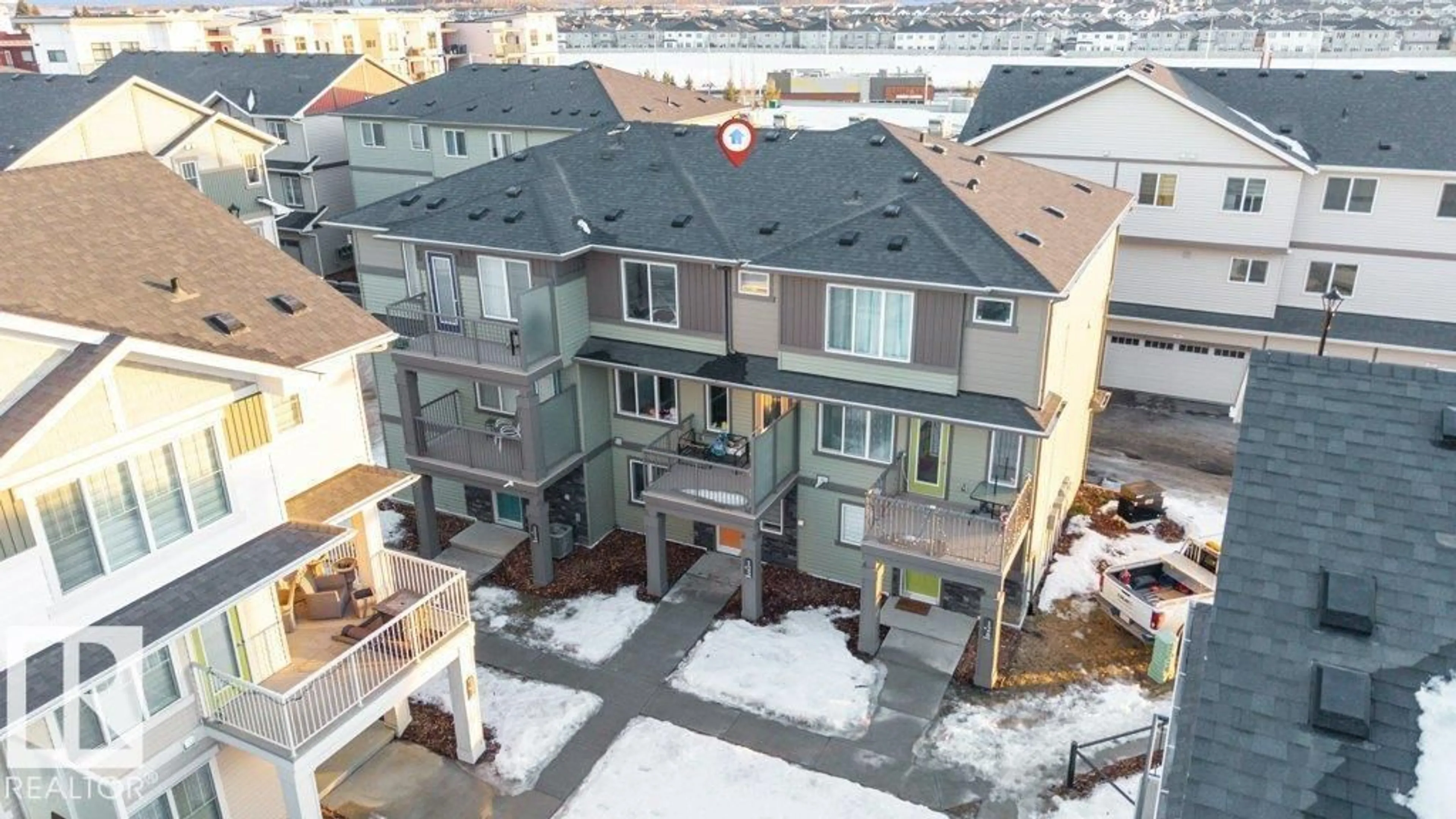 A pic from outside/outdoor area/front of a property/back of a property/a pic from drone, city buildings view from balcony for 1530 - 125 TAMARACK BV, Edmonton Alberta T6T2E6