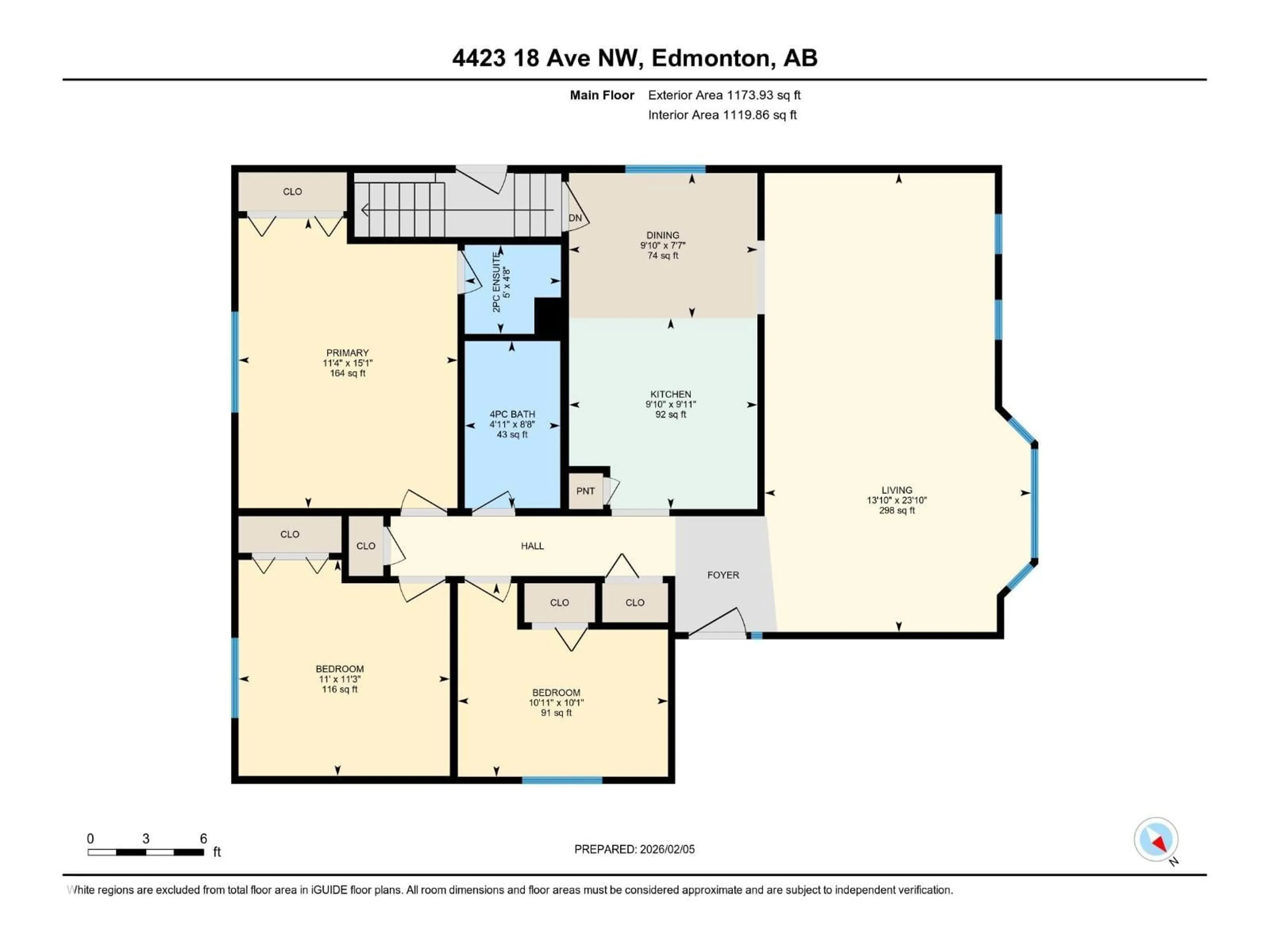 Floor plan for 4423 18 AV, Edmonton Alberta T6L2S5
