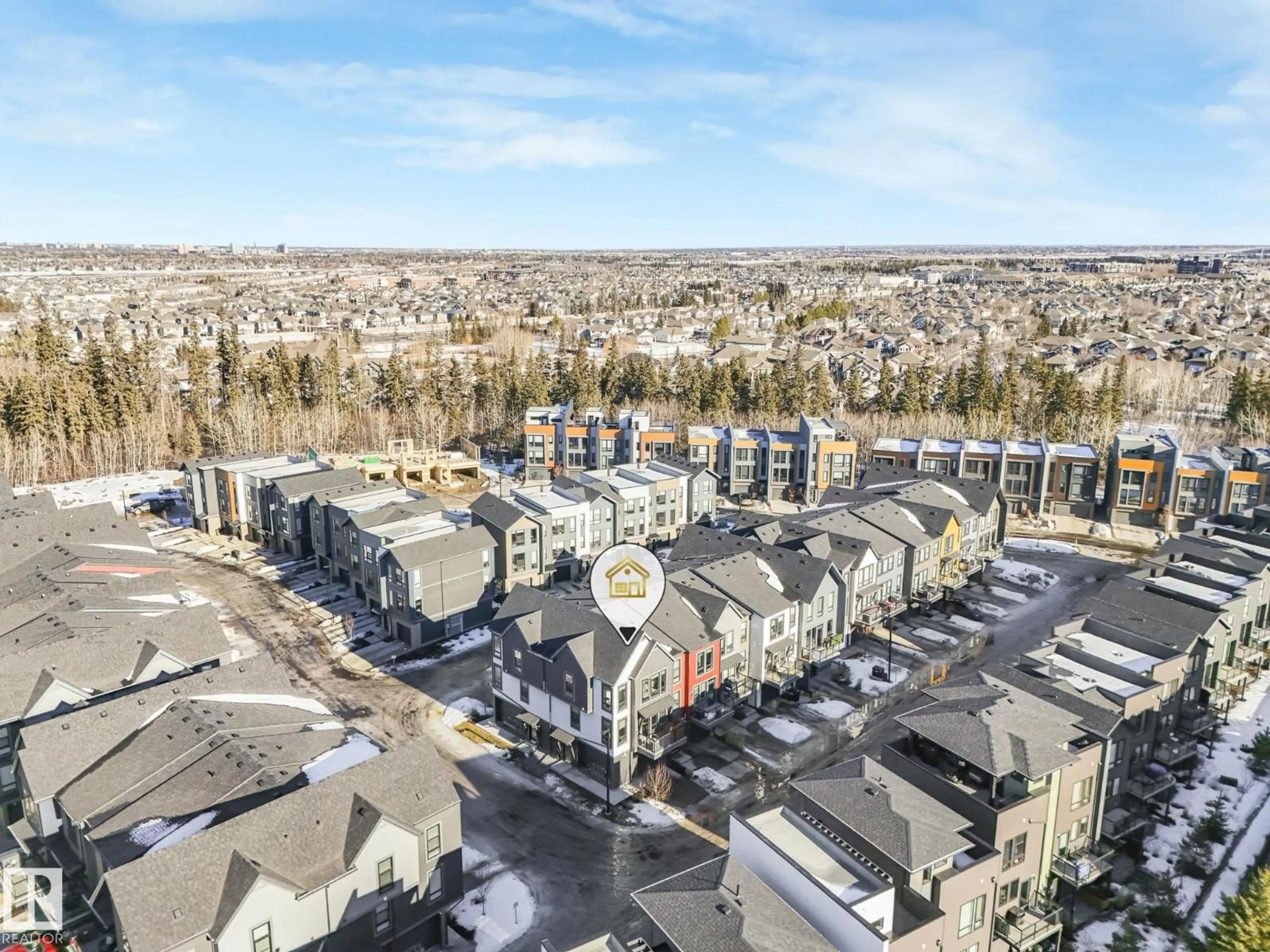 A pic from outside/outdoor area/front of a property/back of a property/a pic from drone, unknown for #117 - 1304 RUTHERFORD RD, Edmonton Alberta T6W0B4