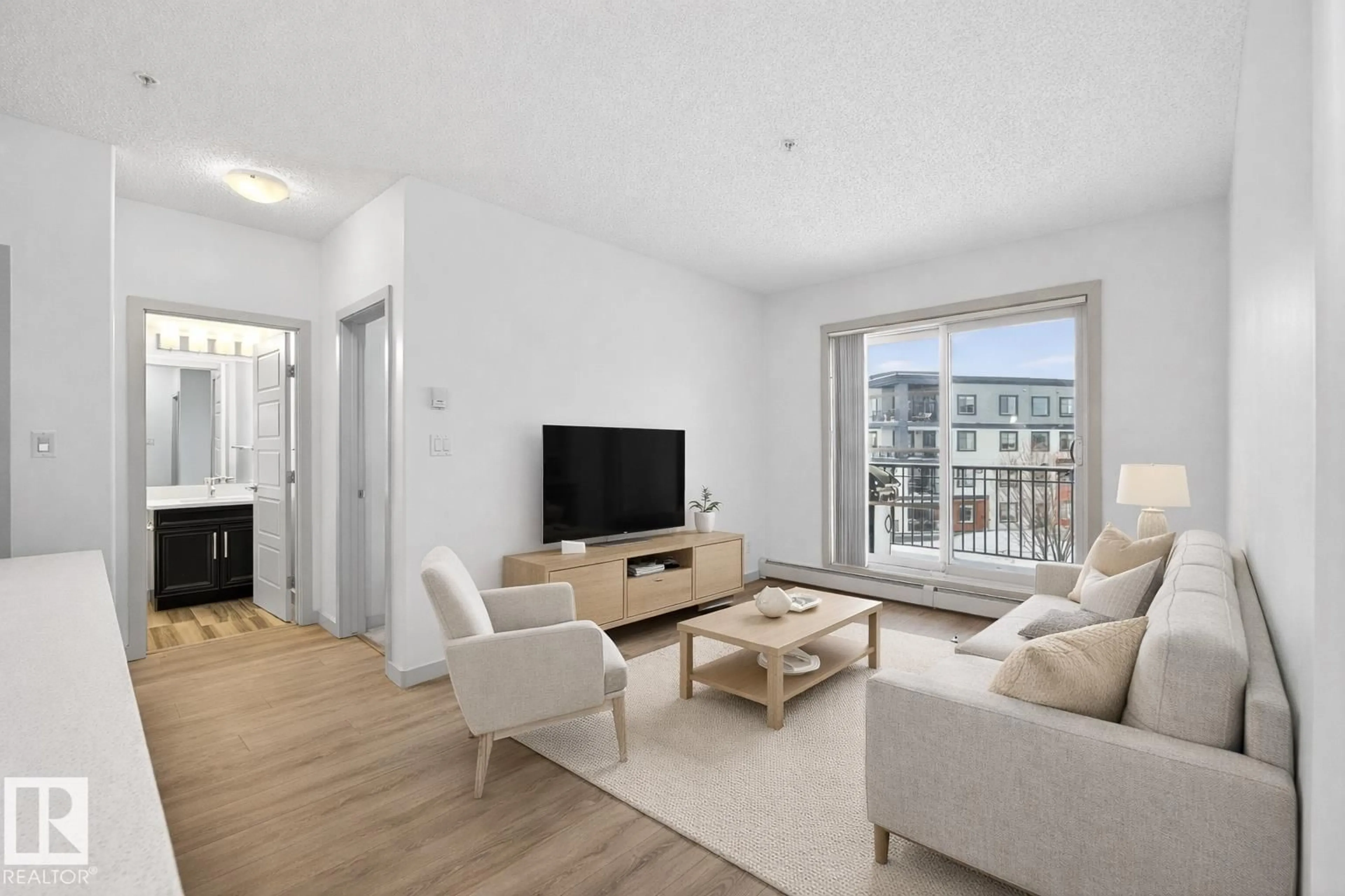 Living room with furniture, unknown for #318 - 1144 ADAMSON DR, Edmonton Alberta T6W2X7