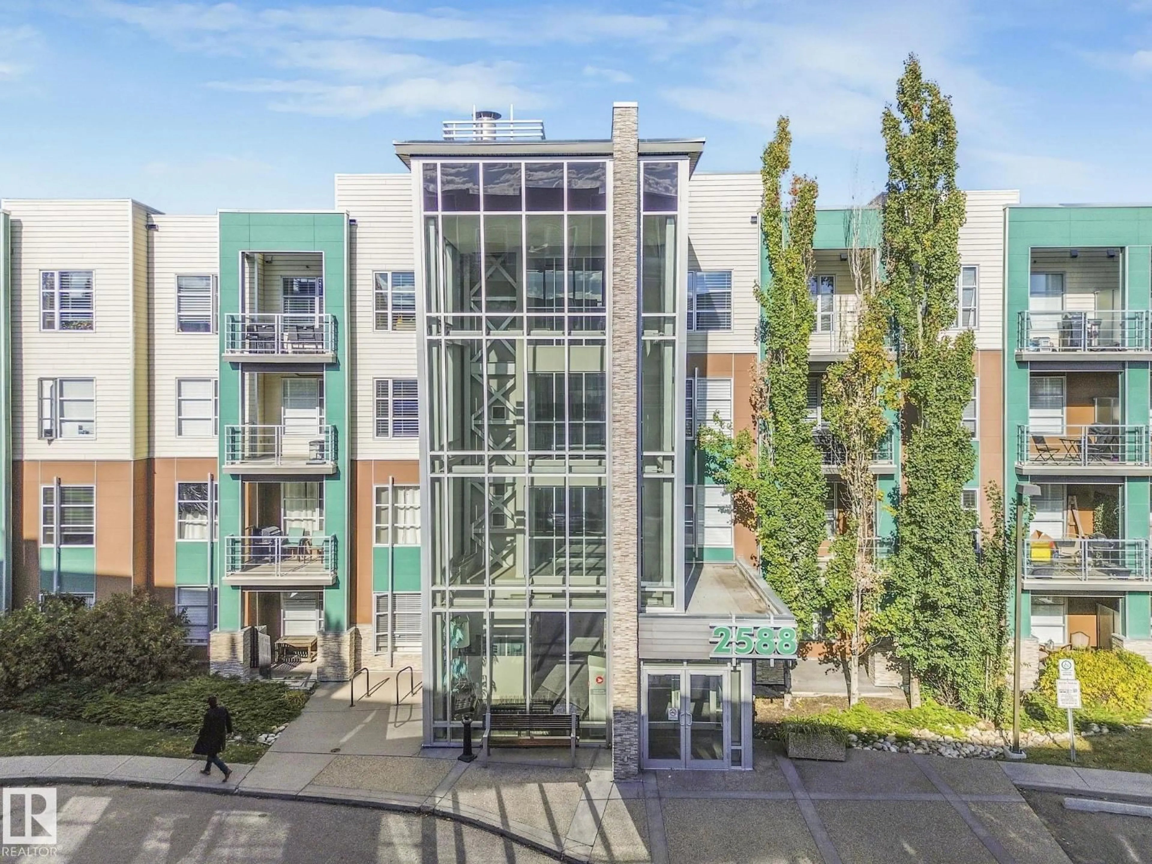 A pic from outside/outdoor area/front of a property/back of a property/a pic from drone, unknown for #201 - 2588 ANDERSON WY, Edmonton Alberta T6W0R2